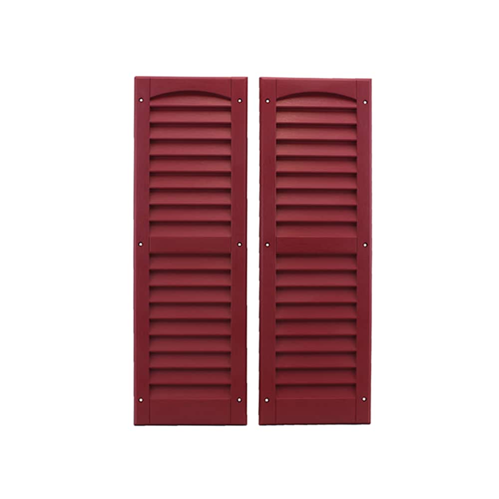 Shed Windows and More S927BRN Shutters 9 in x 27 in Vinyl Shutters for Shed Chicken Coop Shutters (Marron)