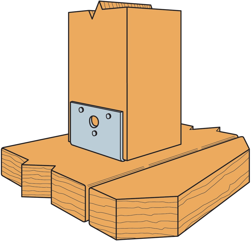 BC ZMAX Galvanized Post Base for 4x Nominal Lumber – Denali Building Supply