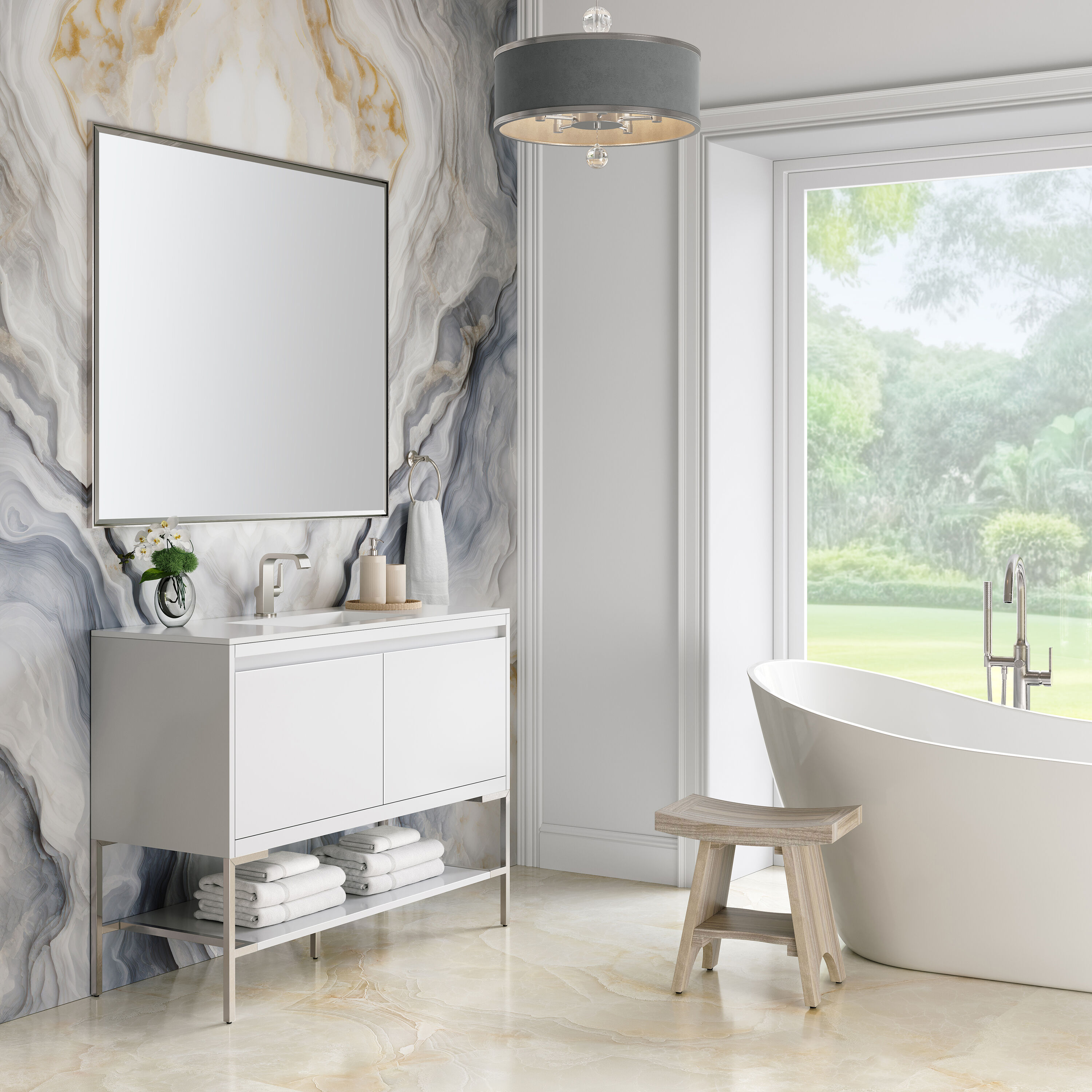 James Martin Vanities 805-V47.3-GW-BN-GW Bath-Vanity-Combo - View #4