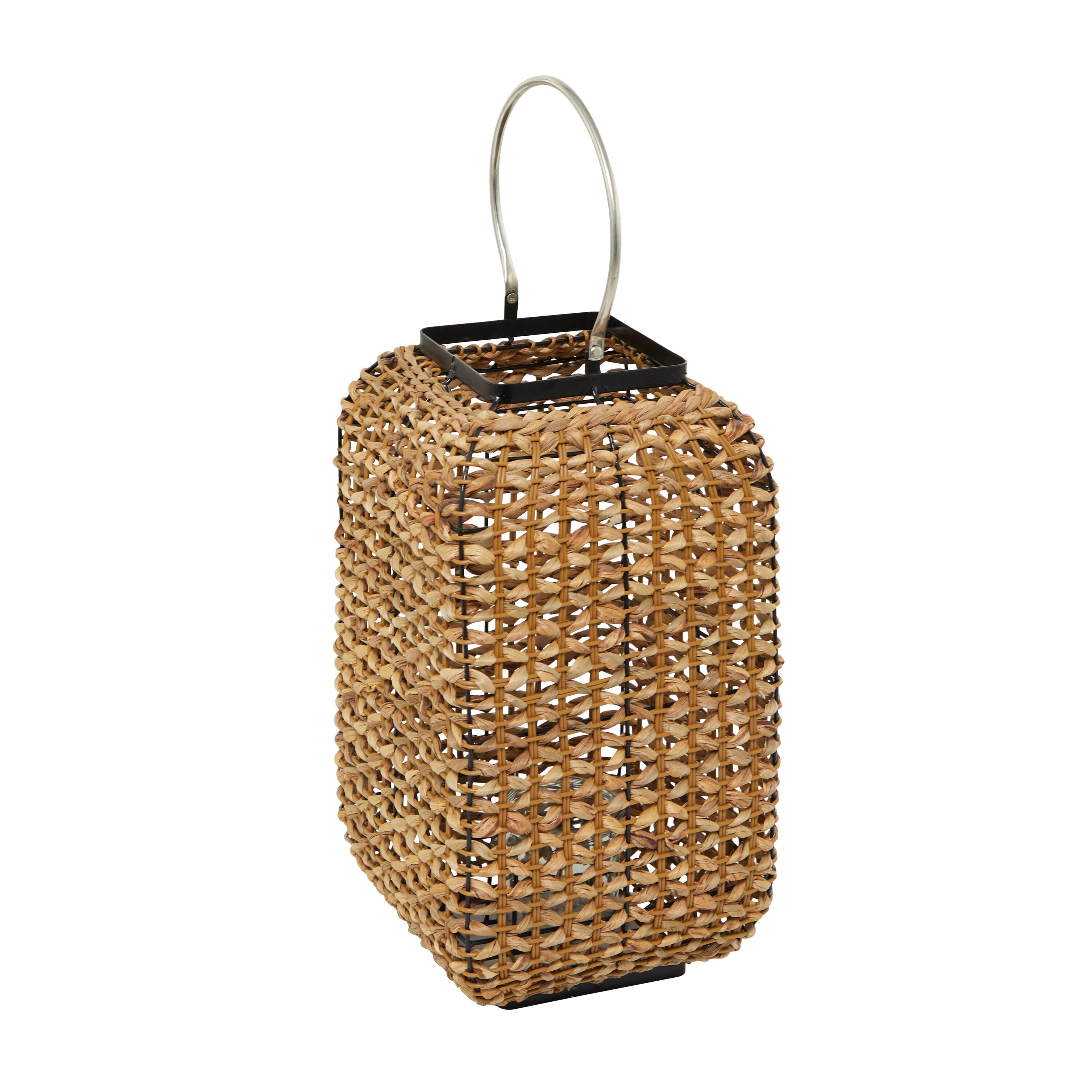 The Novogratz 30356 1 Candle Wicker Lantern Candle Holder