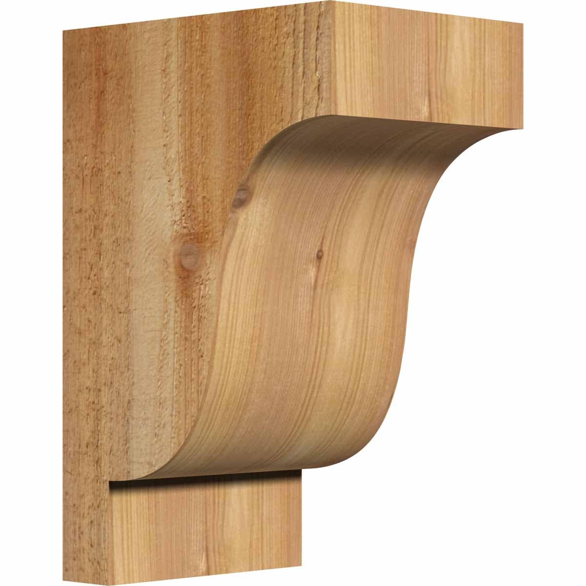Ekena Millwork COR06X08X12NEW00RWR 6-in x 8-in x 12-in Newport Unfinished Western red cedar Wood Paintable/Stainable Corbel