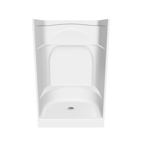 DELTA White Acrylic One-Piece Shower with Integrated Seat (Common: 36-in x 48-in; Actual: 76-in x 35.875-in x 47.875-in)