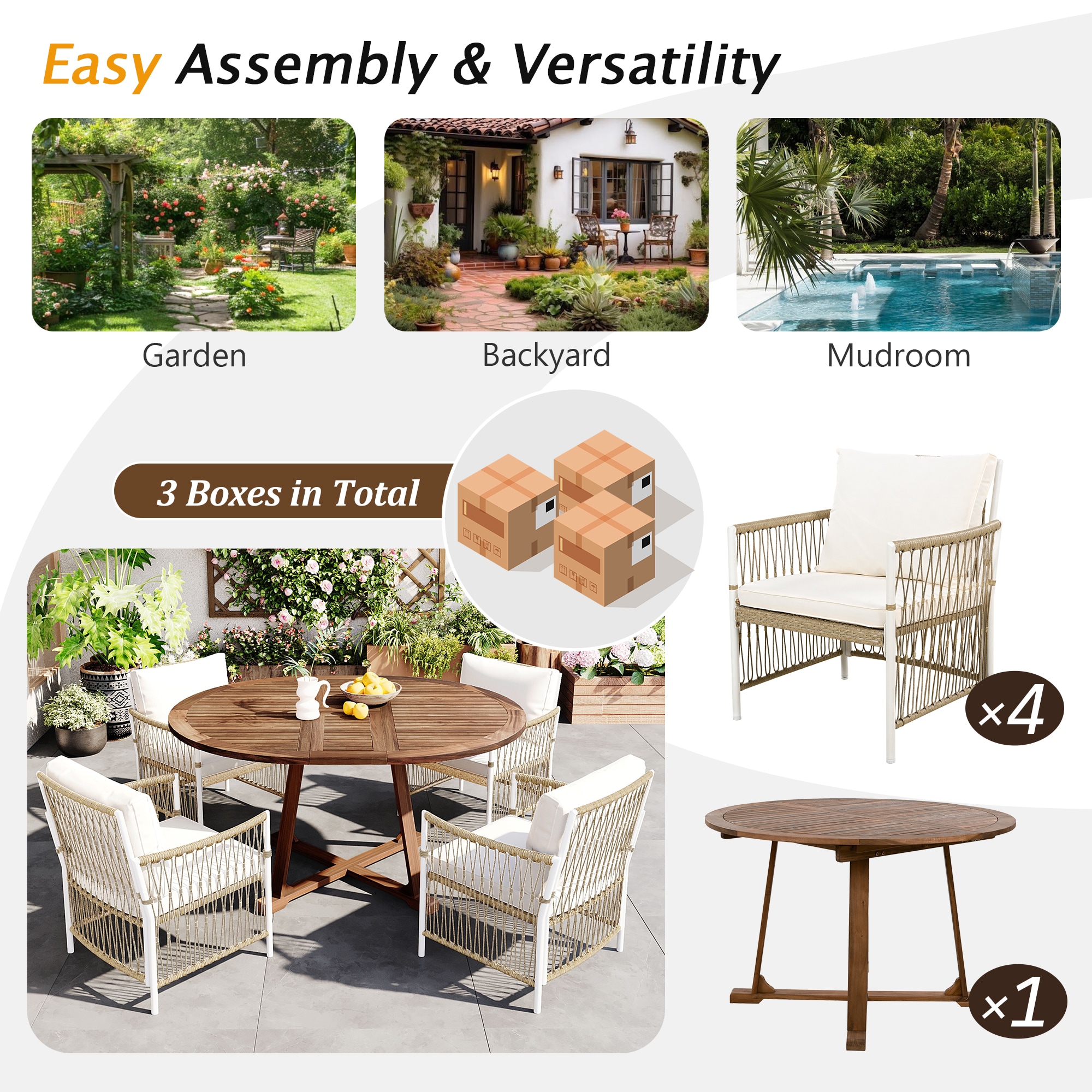 Tenleaf PATIO-81-1 Patio-Conversation-Sets - View #4
