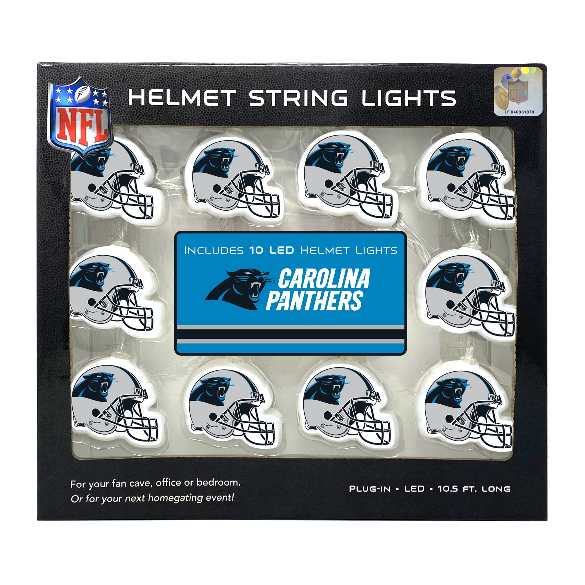 Party Animal Carolina Panthers 132-in Nfl Effect Lights LED Light in the  Novelty Lights department at