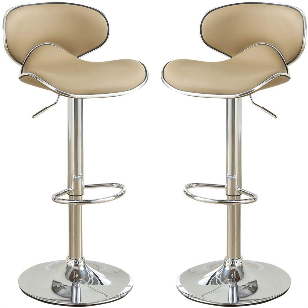 CESICIA K51A Brown 38-in H Extra tall (34-in and up) Contoured Seat Metal Back Bar Stool Back