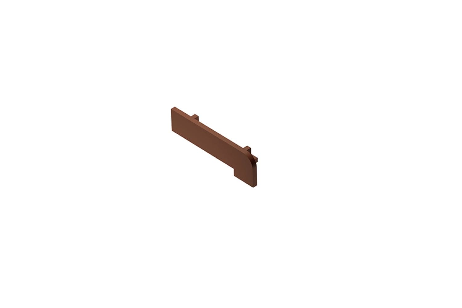 Schluter Systems E/TV42NB Trep-V 0.468-in W x 1.656-in L Nut brown PVC End caps Tile Edge Trim