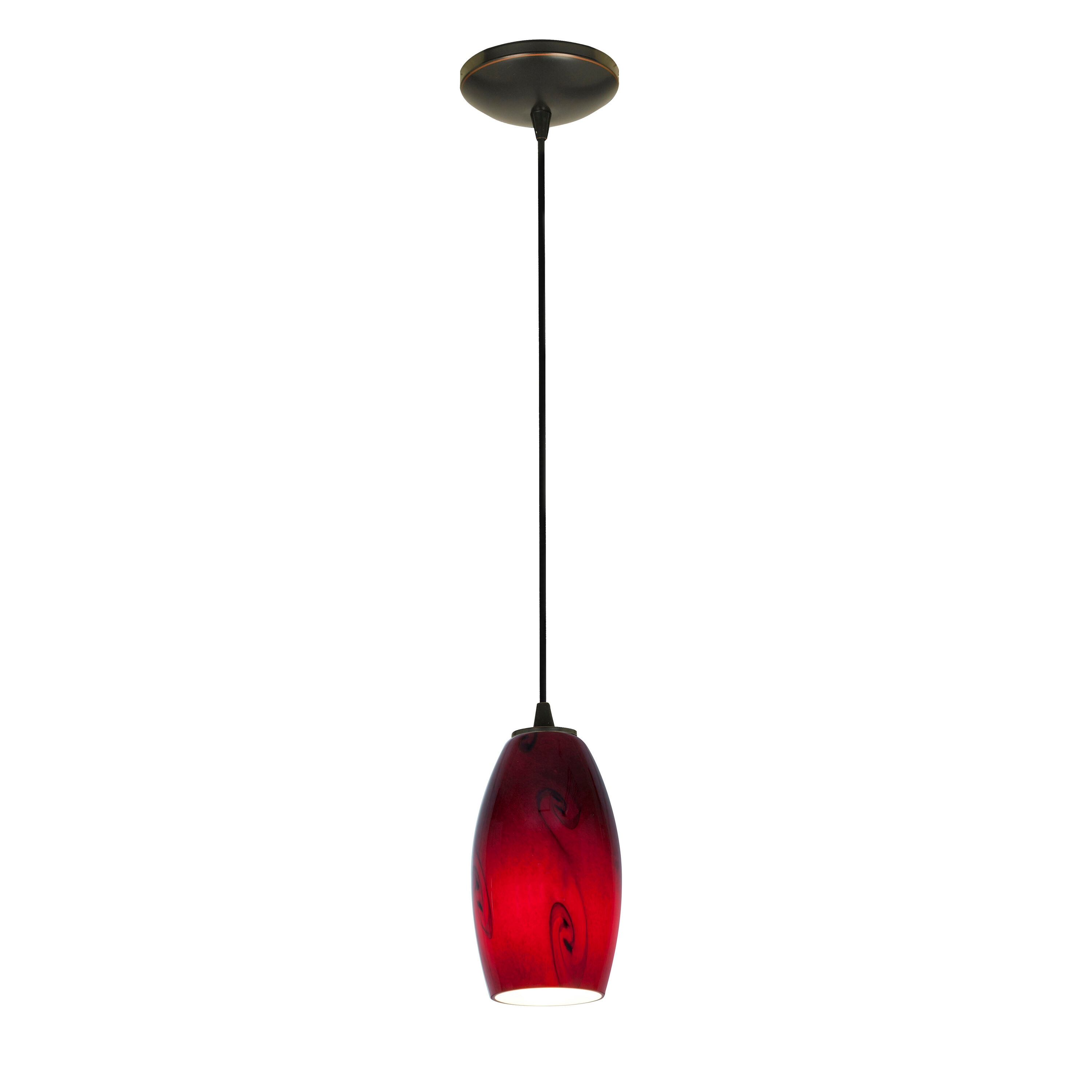 Access Lighting 28011-1C-ORB/RUSKY Merlot Oil Rubbed Bronze Modern/contemporary Geometric Mini Hanging Pendant light
