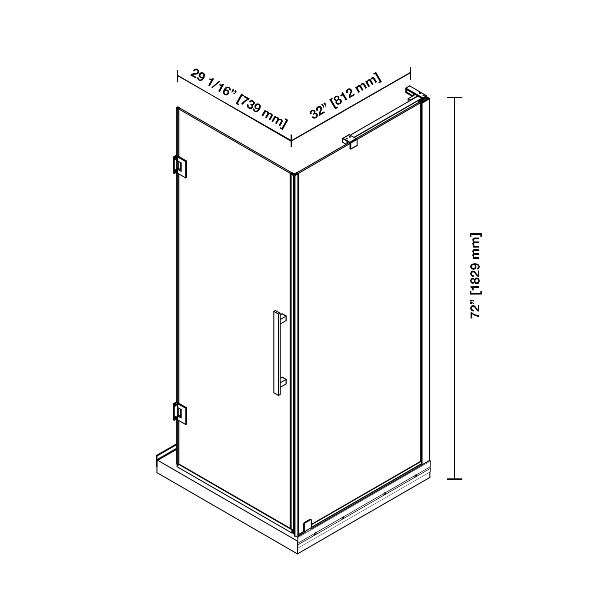 OVE Decors 15SKS-PANA32-BLK Alcove-Shower-Kit - View #4