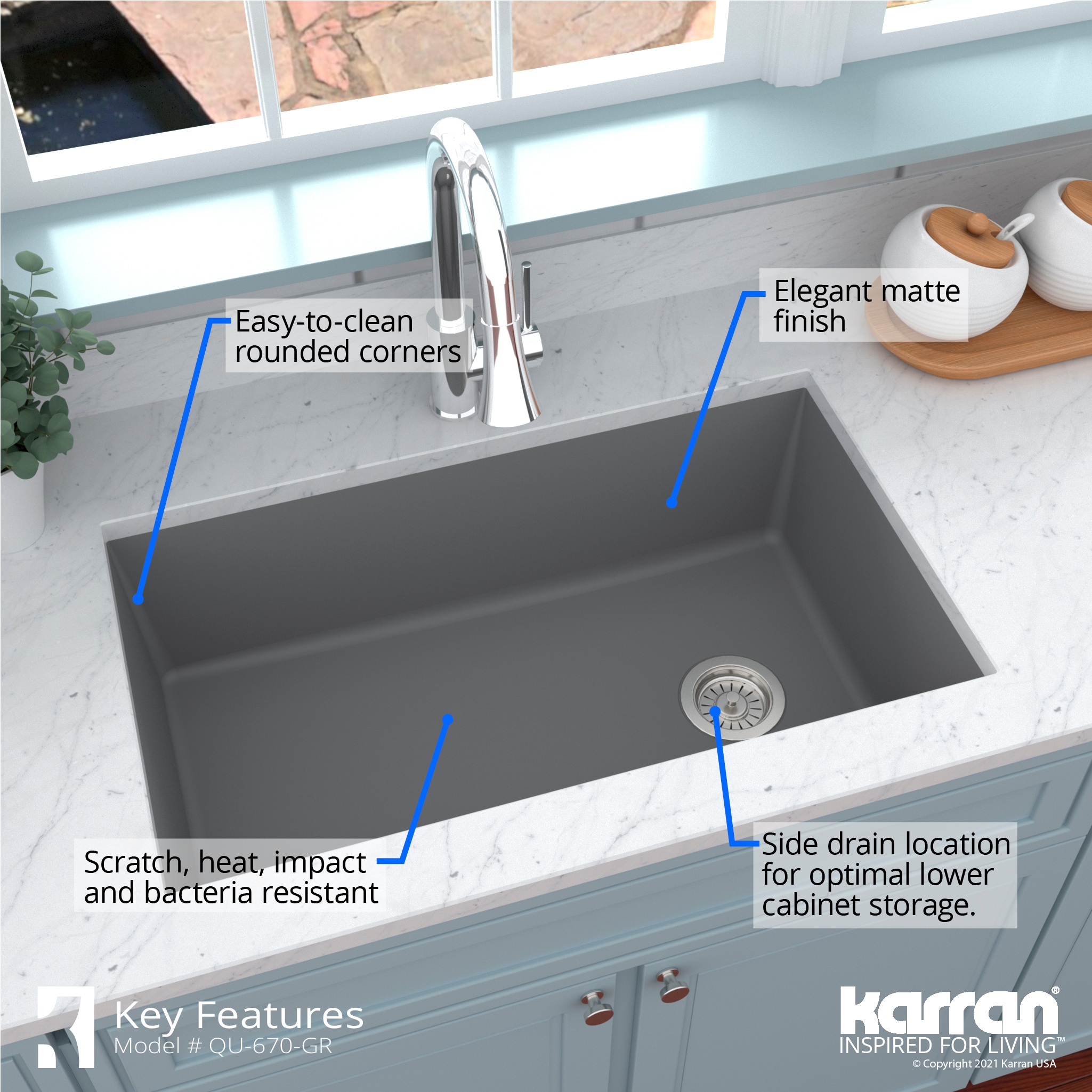 Karran QU-670-GR Kitchen-Sinks - View #7