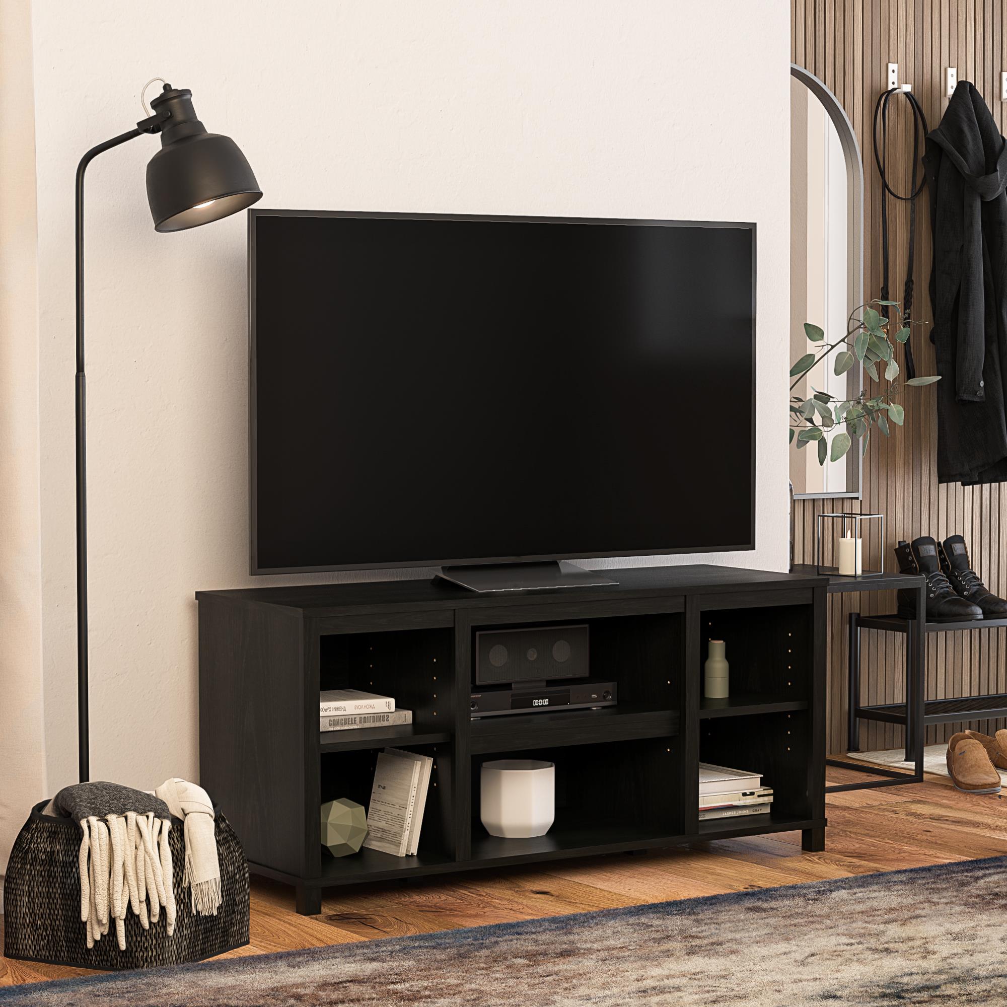 Blisstyle SVHSJ411 Farmhouse/Rustic Black 45.4-in W TV cabinet ( Accommodates TVs up to 50-in )
