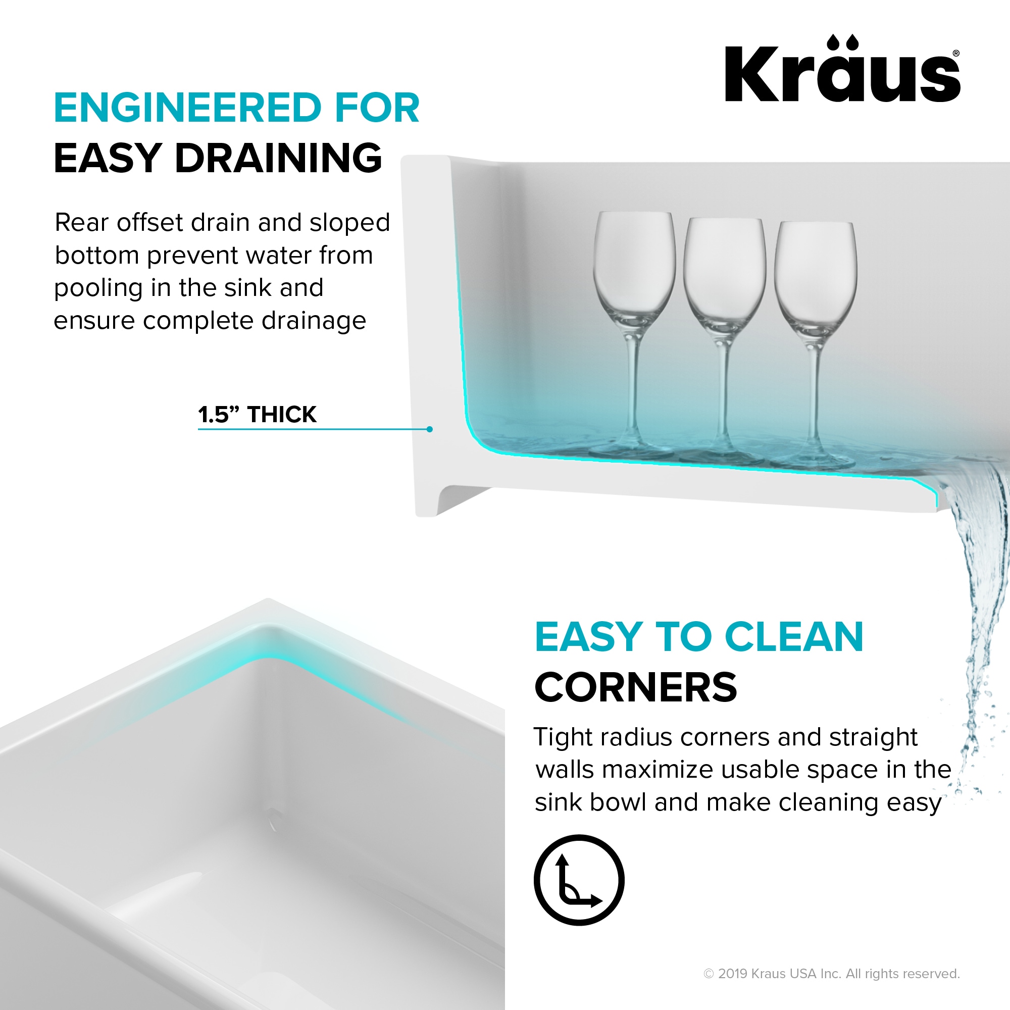 Kraus KFR1-33GWH Kitchen-Sinks - View #9