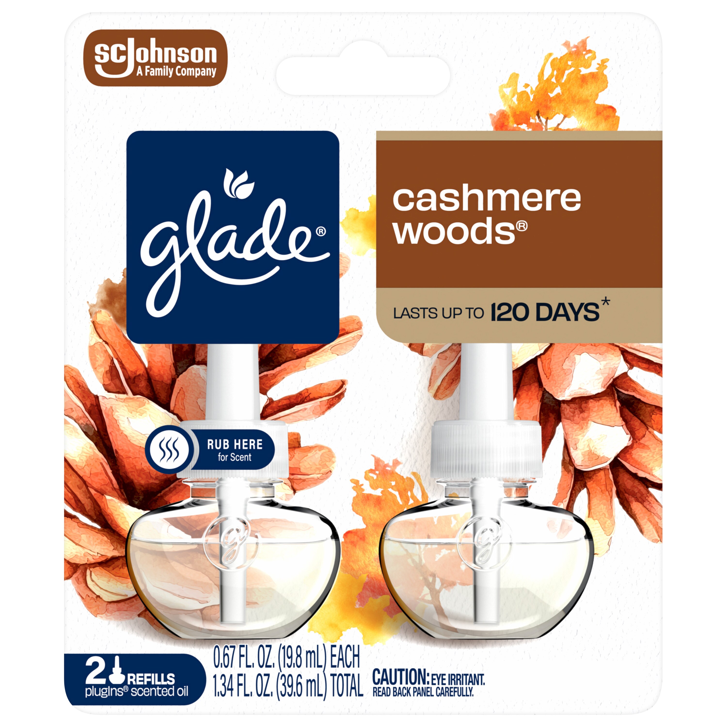 Glade Cashmere Woods Refill Air Freshener (2-Pack) 322824 at Lowes.com