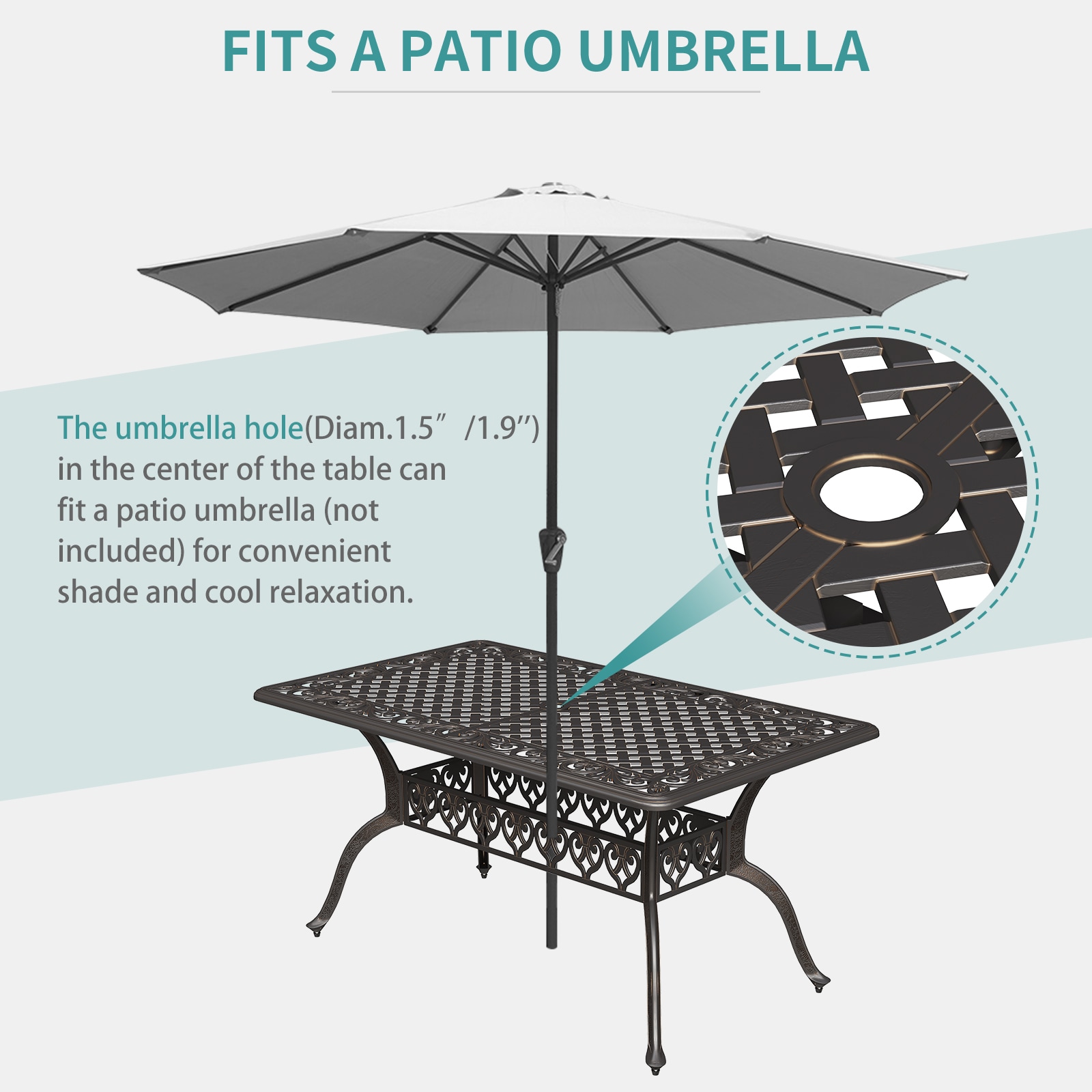 Qeetex SUN-PHO-355RWU73 Patio-Tables - View #4