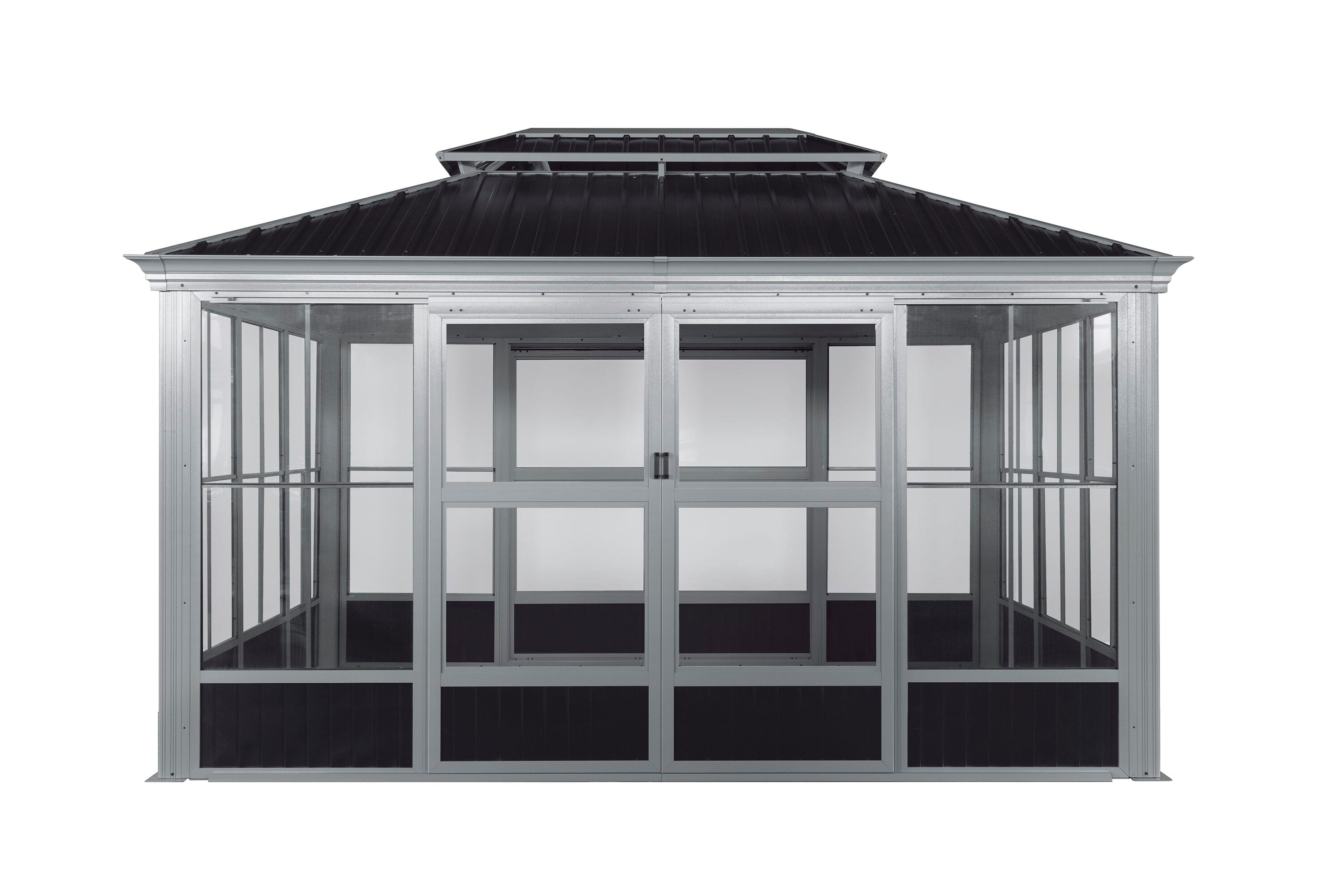 Sojag 10-ft x 14-ft Bolata Rectangle Light Grey/Black Metal