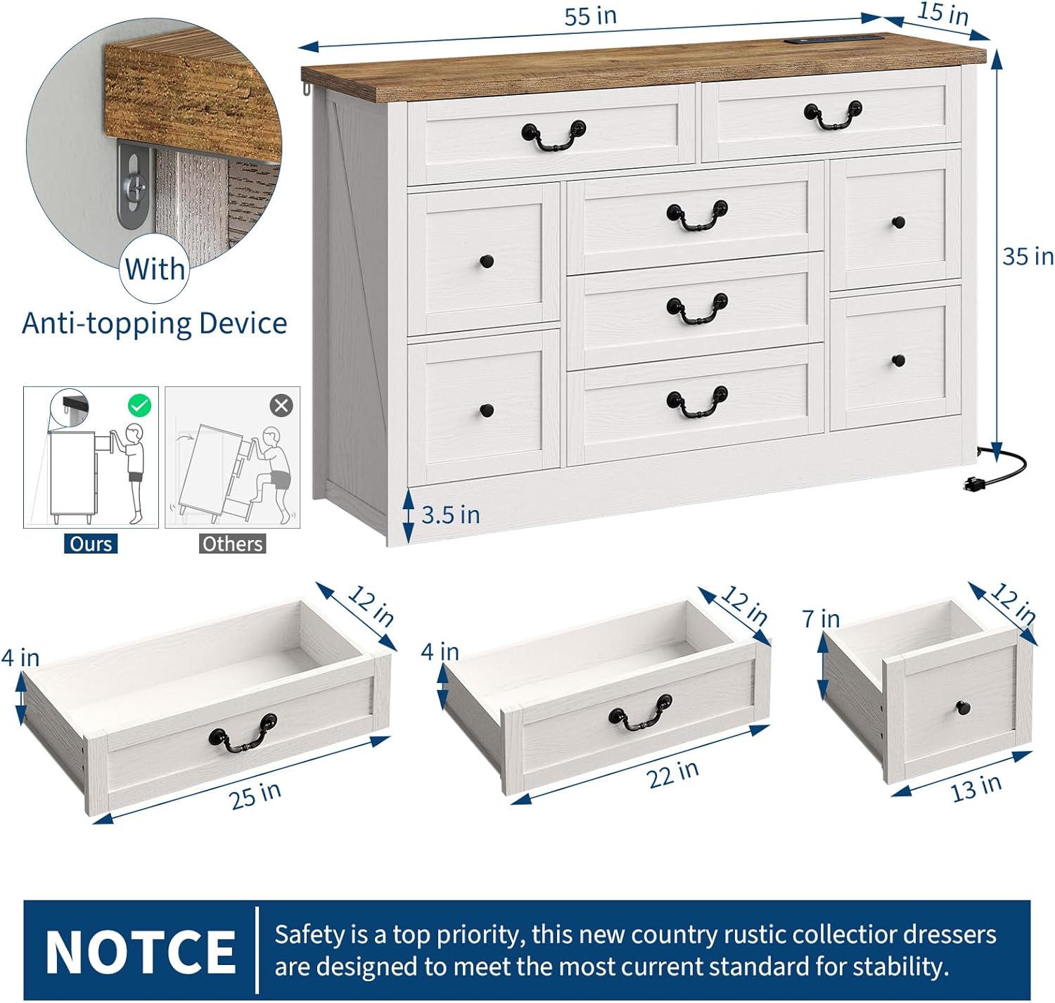 Qeetex D23PHO34QYABKC dressers - View #7
