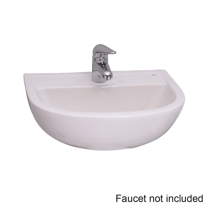 Barclay Compact White Wall Mount Round, Compact Bathroom Sink