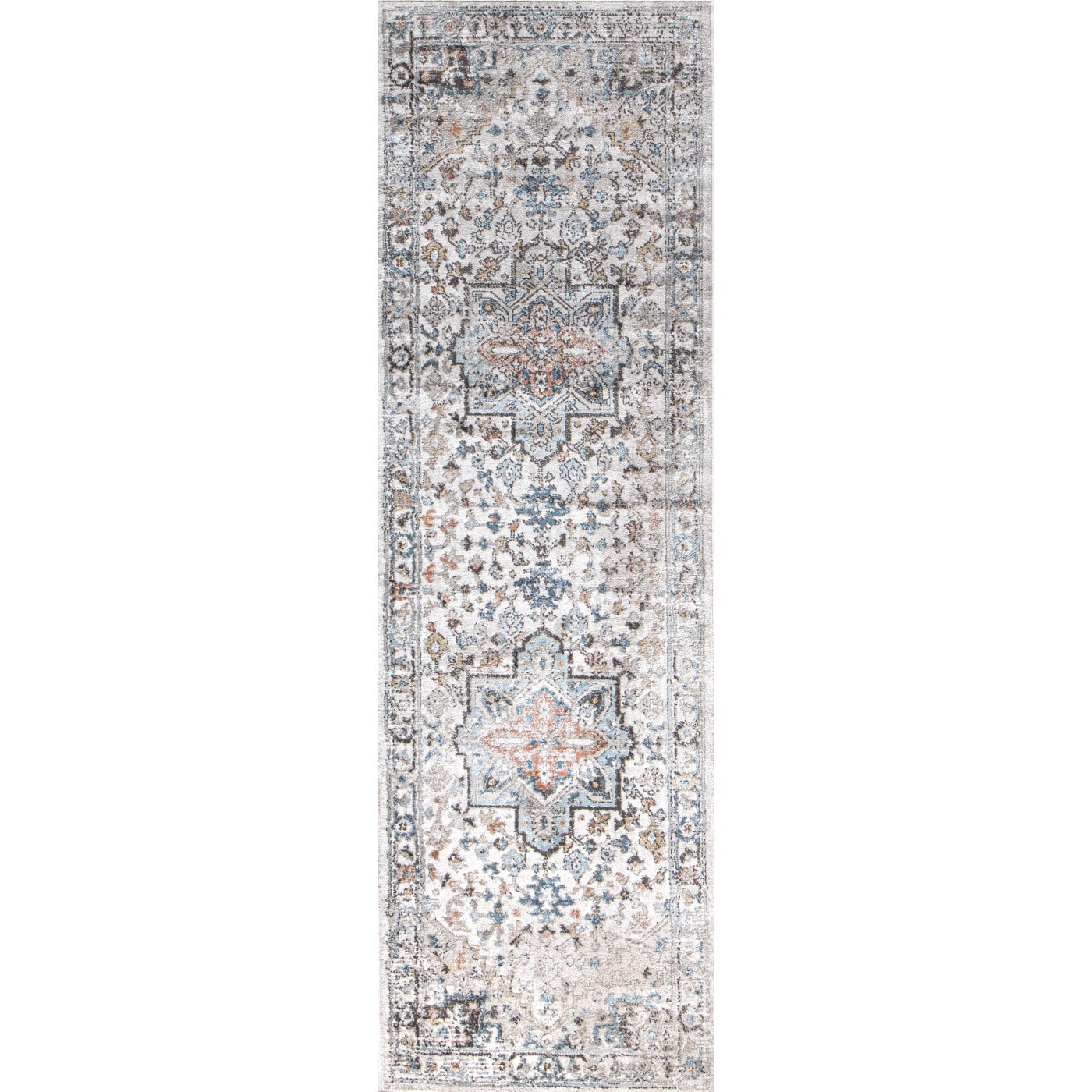 Bashian 649652320229 Ashland 3 x 8 (ft) Polypropylene Ivory Rectangular Indoor Geometric Runner rug