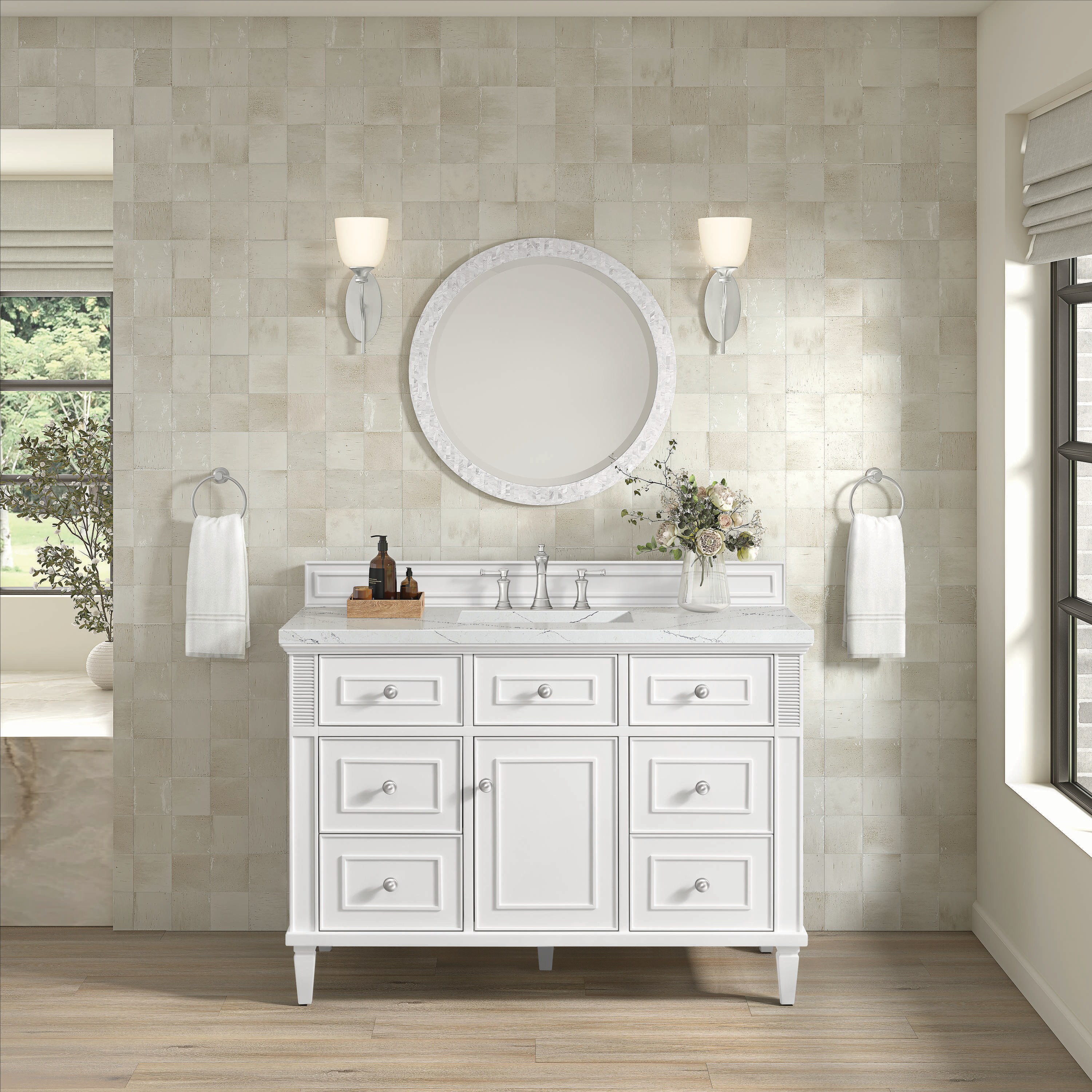 James Martin Vanities 424-V48-BW-3ENC Bath-Vanity-Combo - View #2