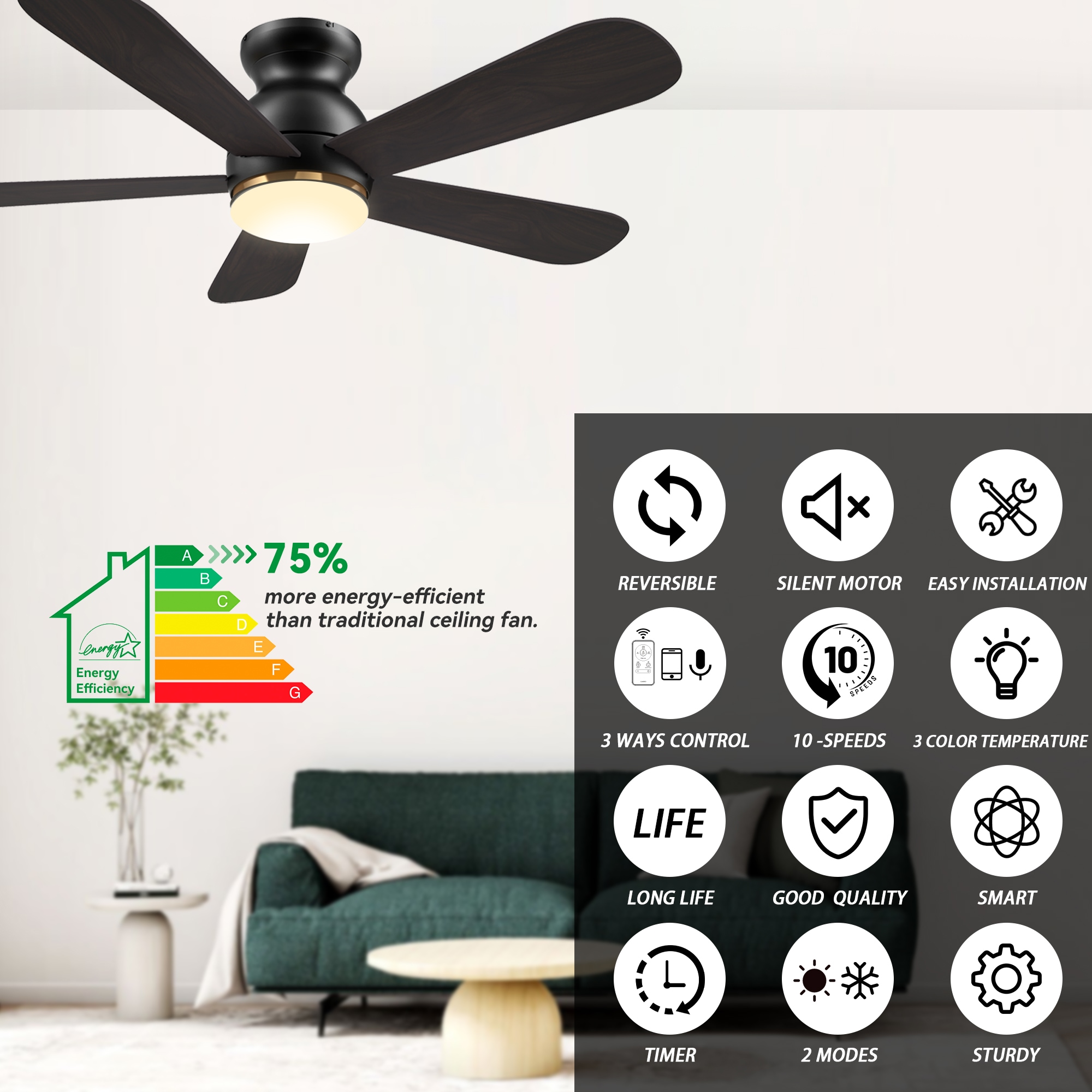 CARRO USA LS485Q-L12-BG-1-FM Ceiling-Fans - View #5