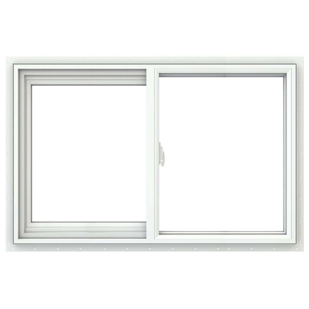 JELD-WEN V-2500 59-1/2-in x 47-1/2-in White Left-Handed Vinyl Sliding ...