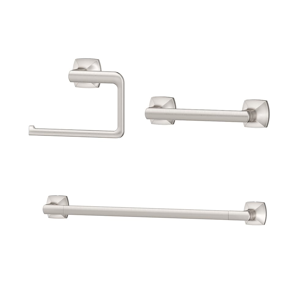 Project Source 4-Piece Seton Decorative Bathroom Hardware Set - Brushed Nickel - Each