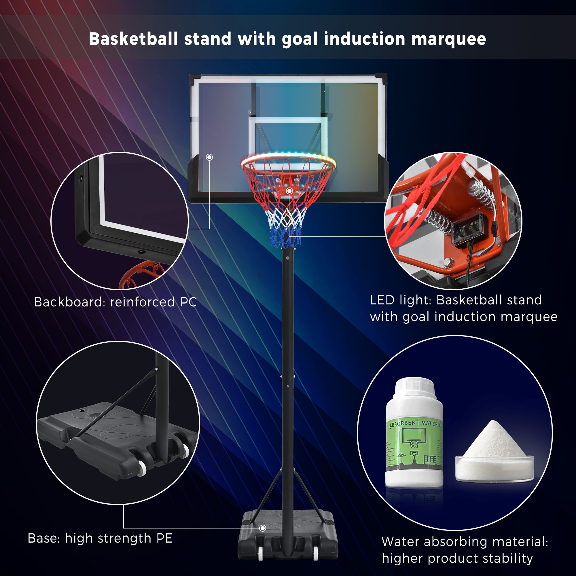 Kahomvis WW-QPW5-634 Basketball-System - View #2