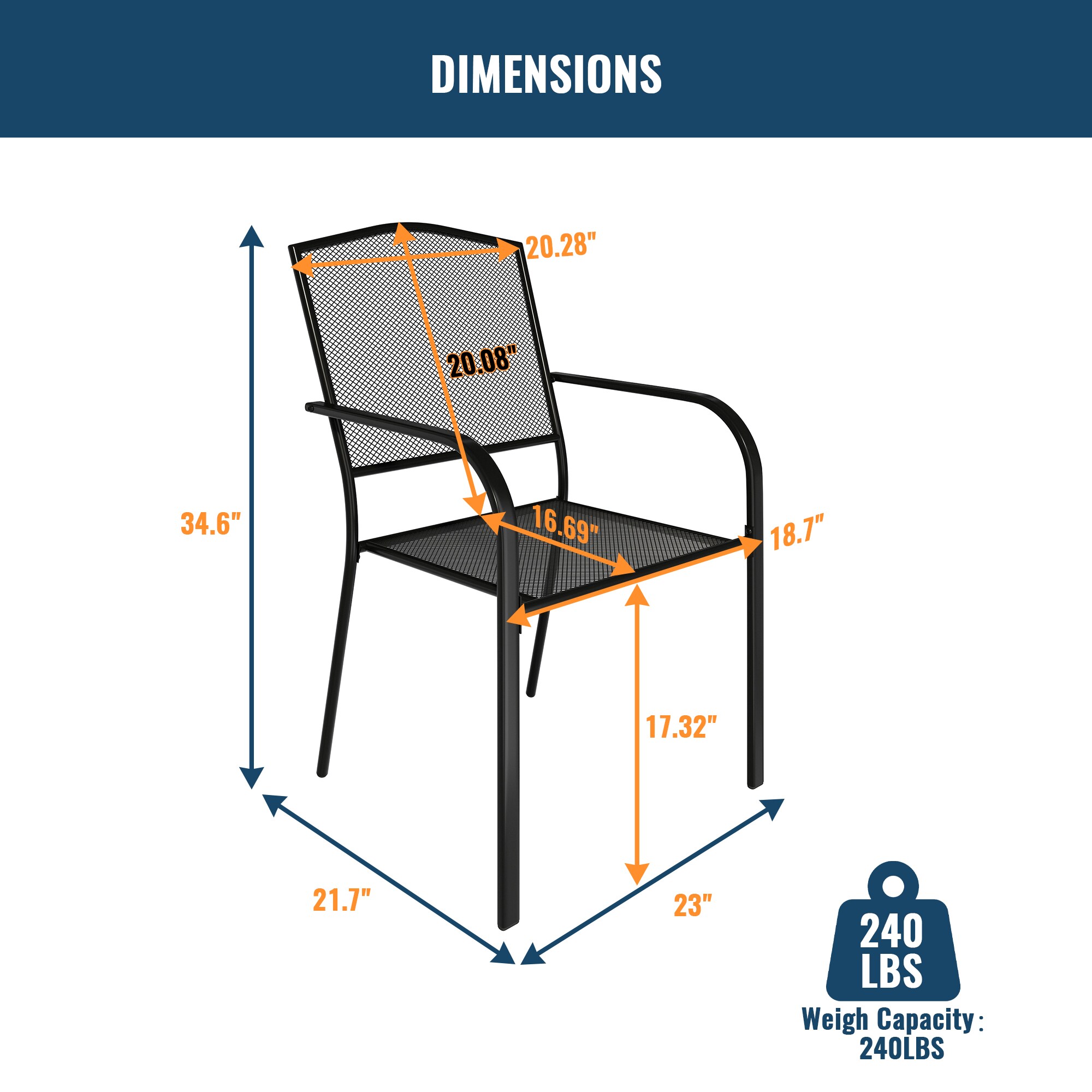 Clihome CL-07SL6C1TBL Patio-Dining-Sets - View #6