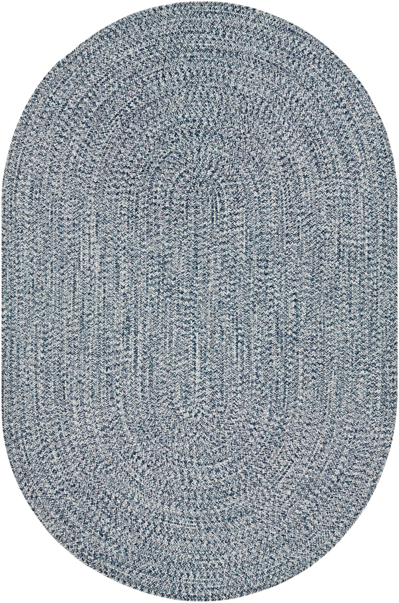 Surya 6 X 9 (ft) Blue/Gray Oval Indoor/Outdoor Solid Farmhouse