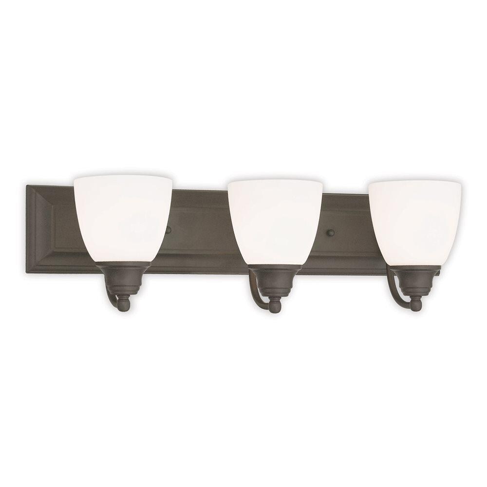 Livex Lighting 10503-07 Springfield 3-Light Bronze Transitional Vanity Light