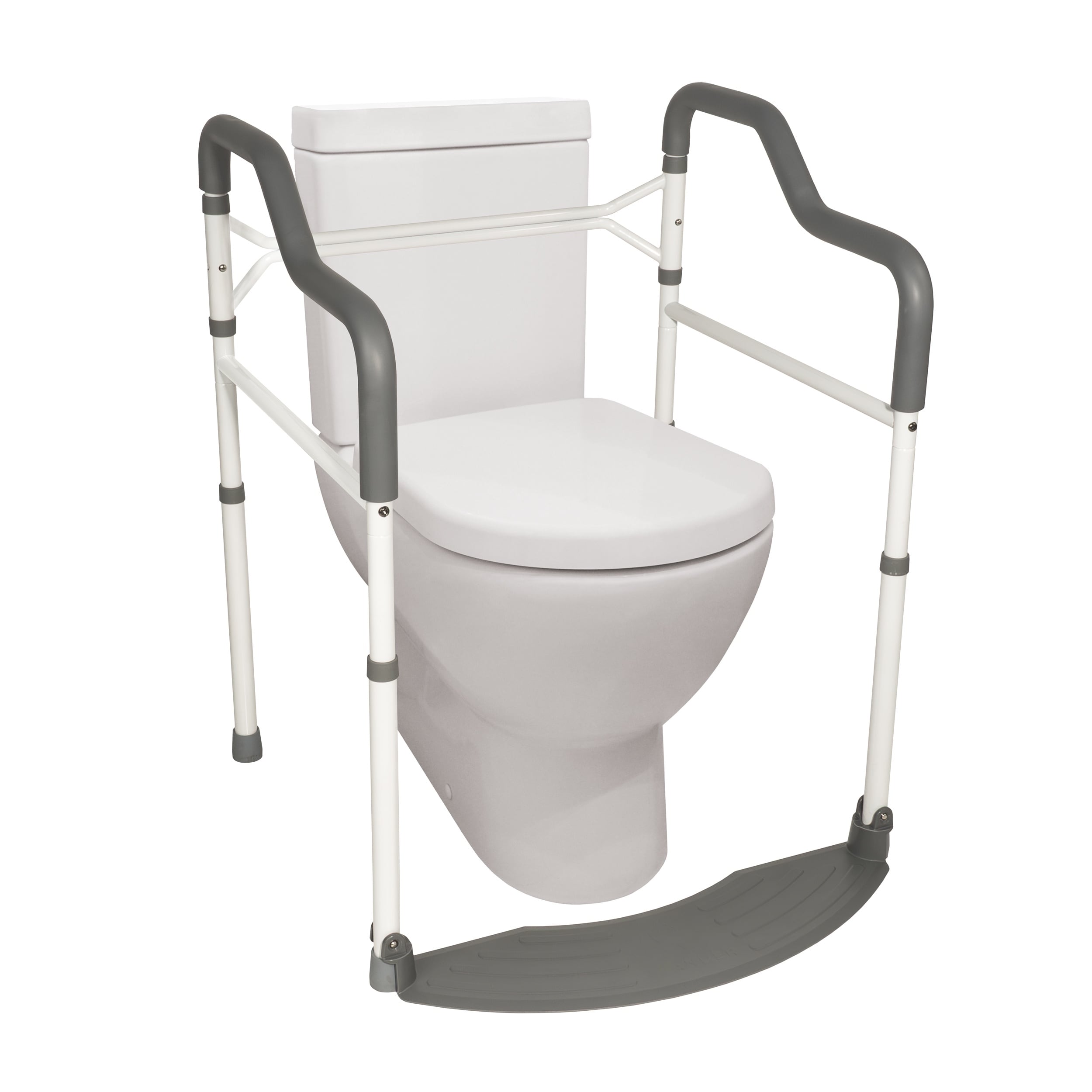 Stander Wonder Toilet Safety Rail White Adjustable Foldable Design with ...