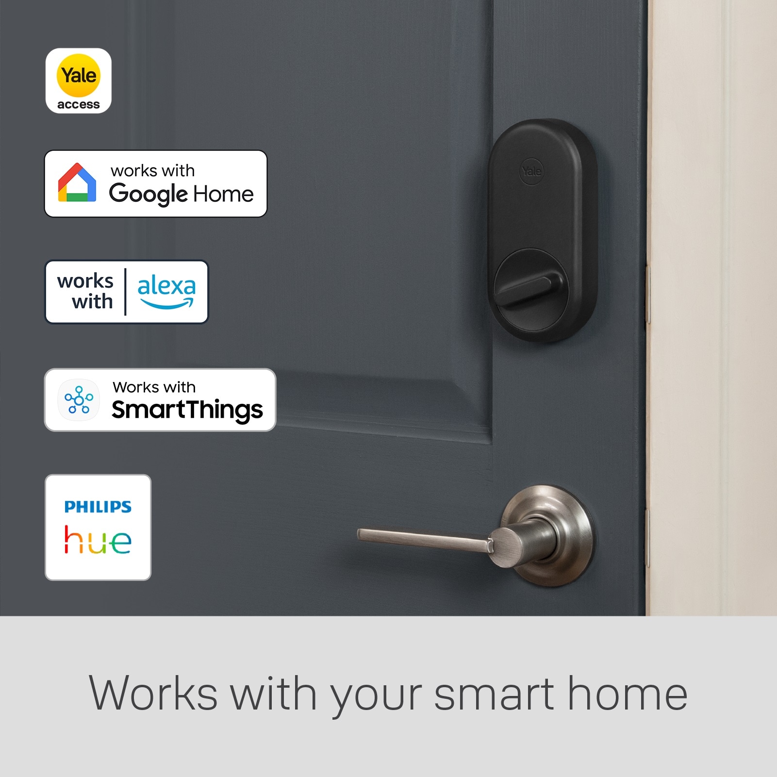 Yale Approach Retrofit Silver Smart Lock Electronic Deadbolt With Wifi ...