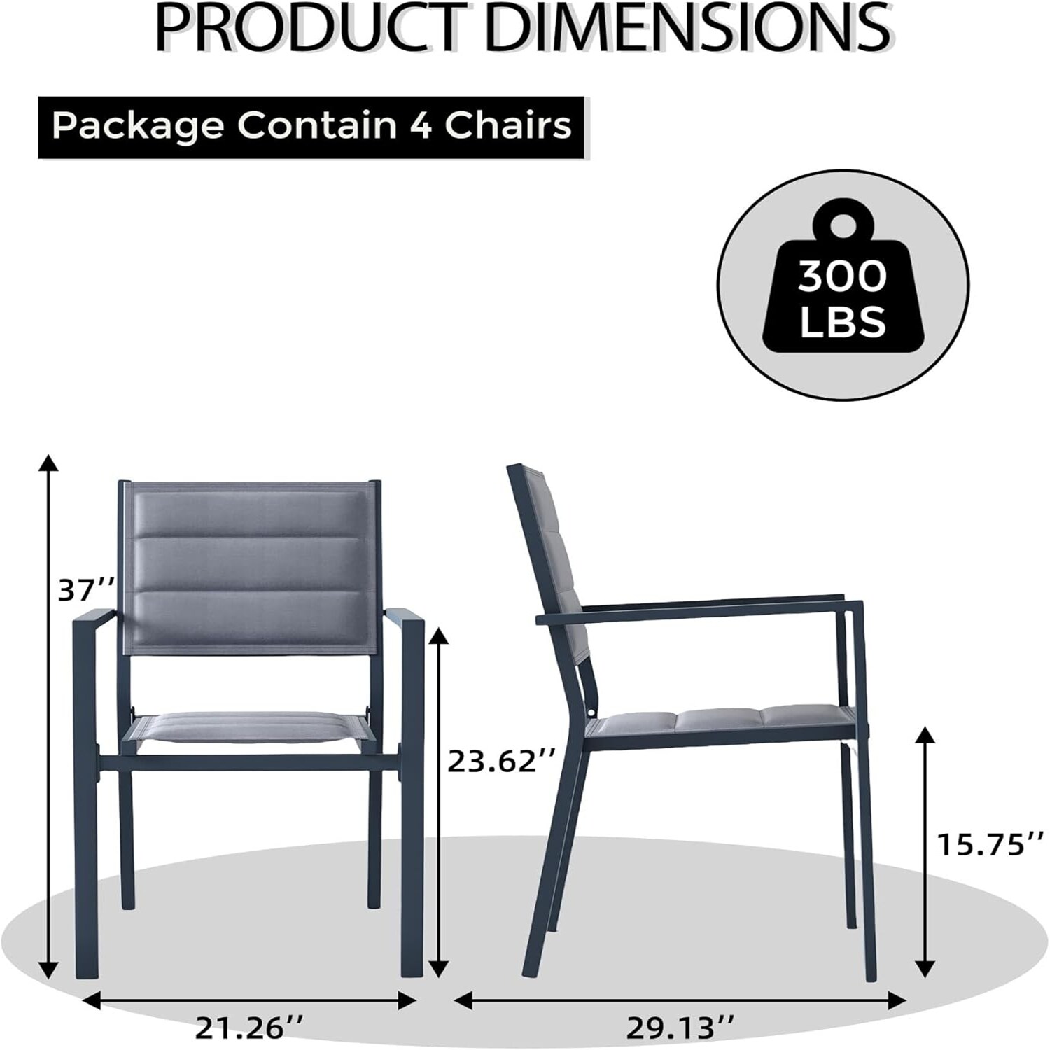 Qeetex LSHQQPHO-333XFLO3 Patio-Chairs - View #2