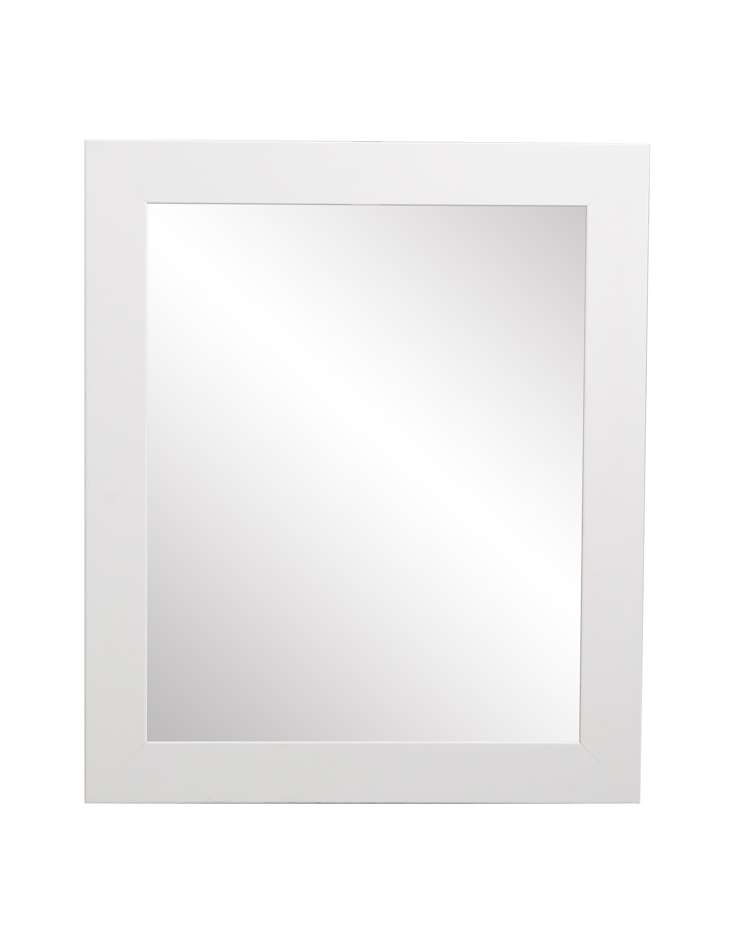 BrandtWorks AV3SMALL Vision in White Vanity Mirror 21.5-Inches W x 32.0-Inches H Rectangle Matte White Framed Wall Mirror