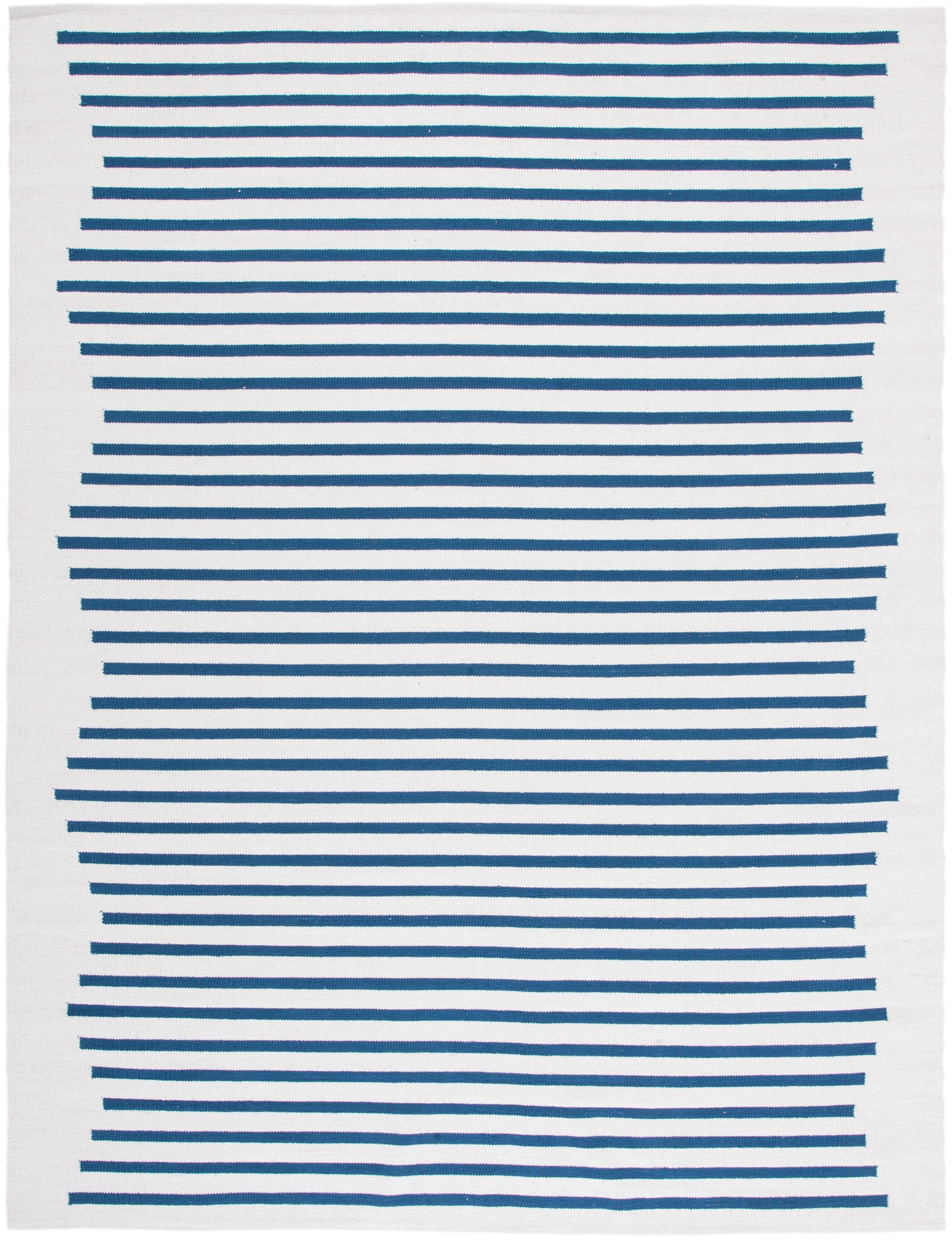 Safavieh MTK313M-8 Montauk Nicoletta 8 x 10 (ft) Cotton Ivory/Navy Rectangular Indoor Abstract Bohemian/Eclectic Area rug