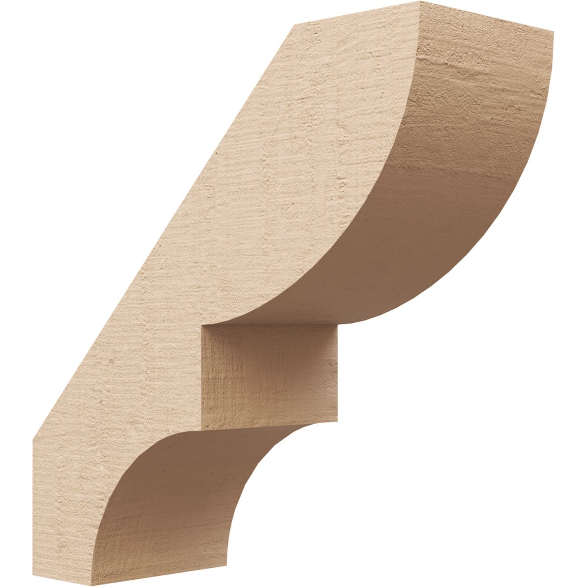 Ekena Millwork BRCUR05X14X14RIDRCPR 5-in x 14-in x 14-in Primed Urethane Ridgewood Rough Cedar TimberThane Knee Brace