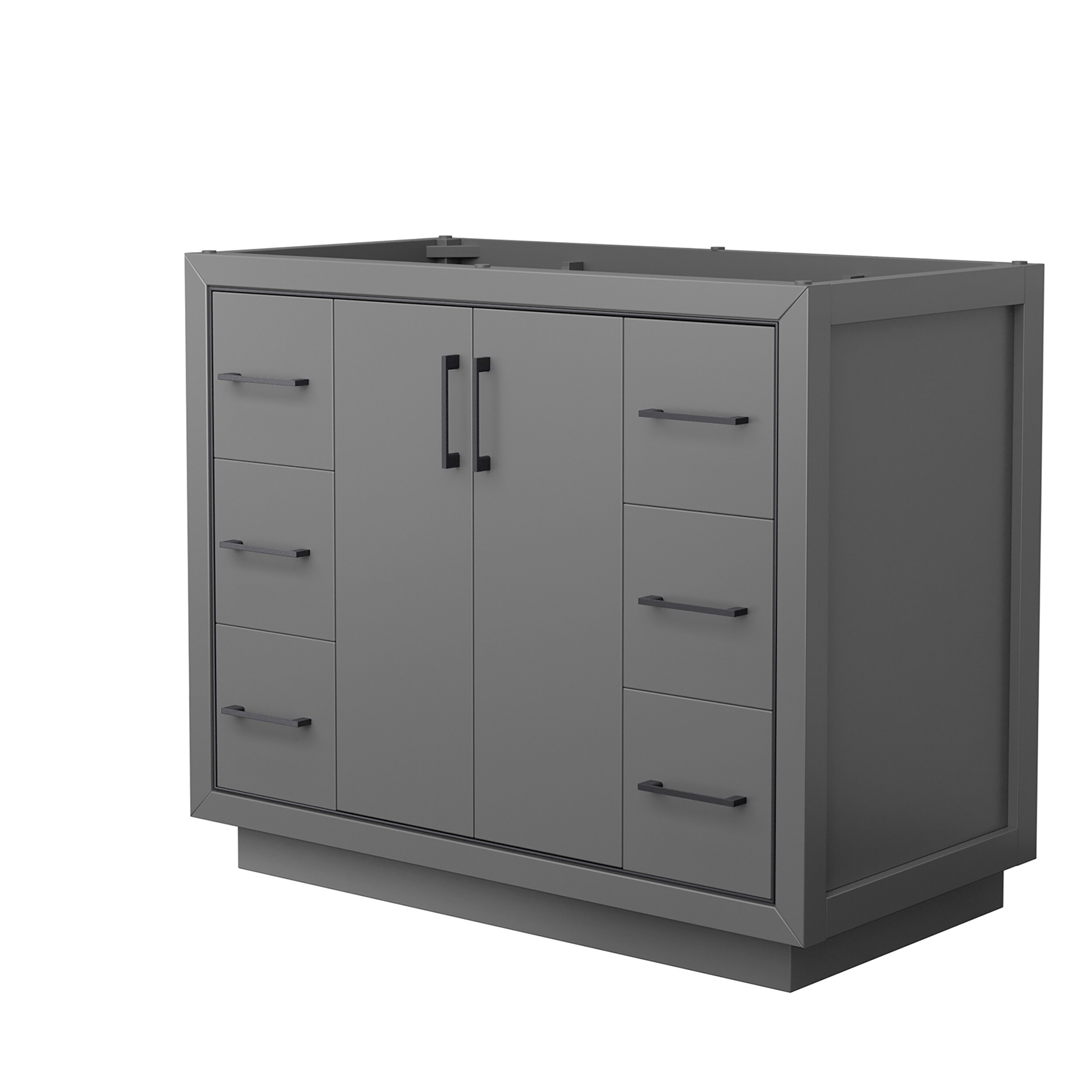 Wyndham Collection Icon Bathroom Vanity Base Cabinet without Top