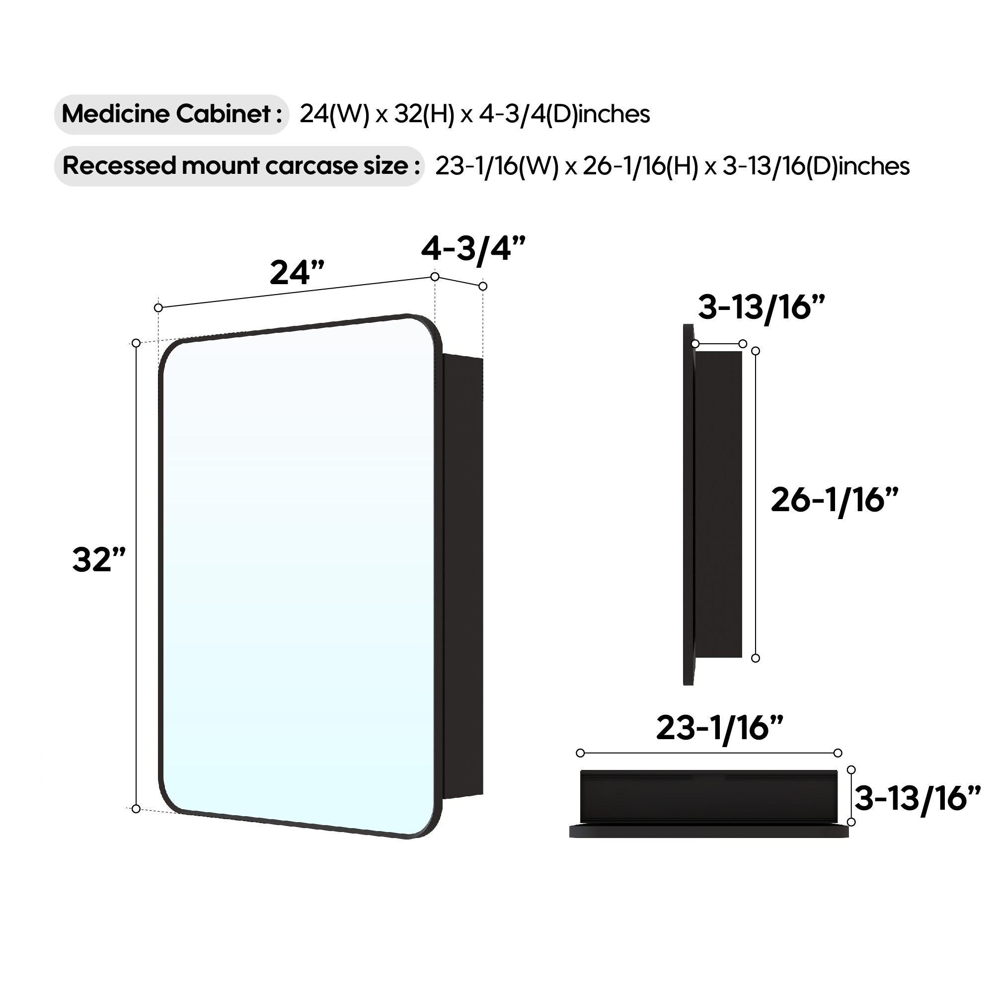 CALVON LEABCA2432 Bathroom-Medicine-Cabinets - View #7