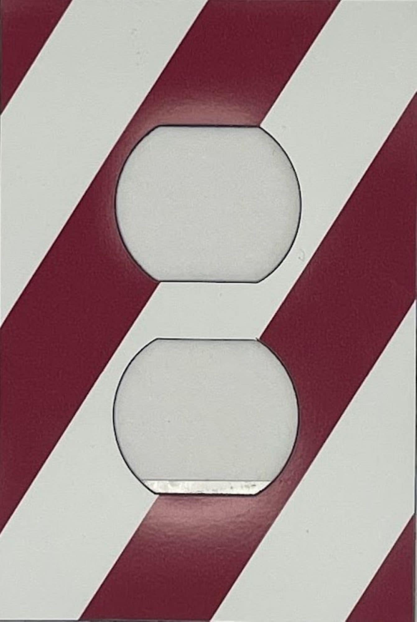 Switch Ups 423300 Insert 1 -Gang Jumbo Size Magnetic Magenta Stripes Polyresin Indoor Screwless Duplex Wall Plate