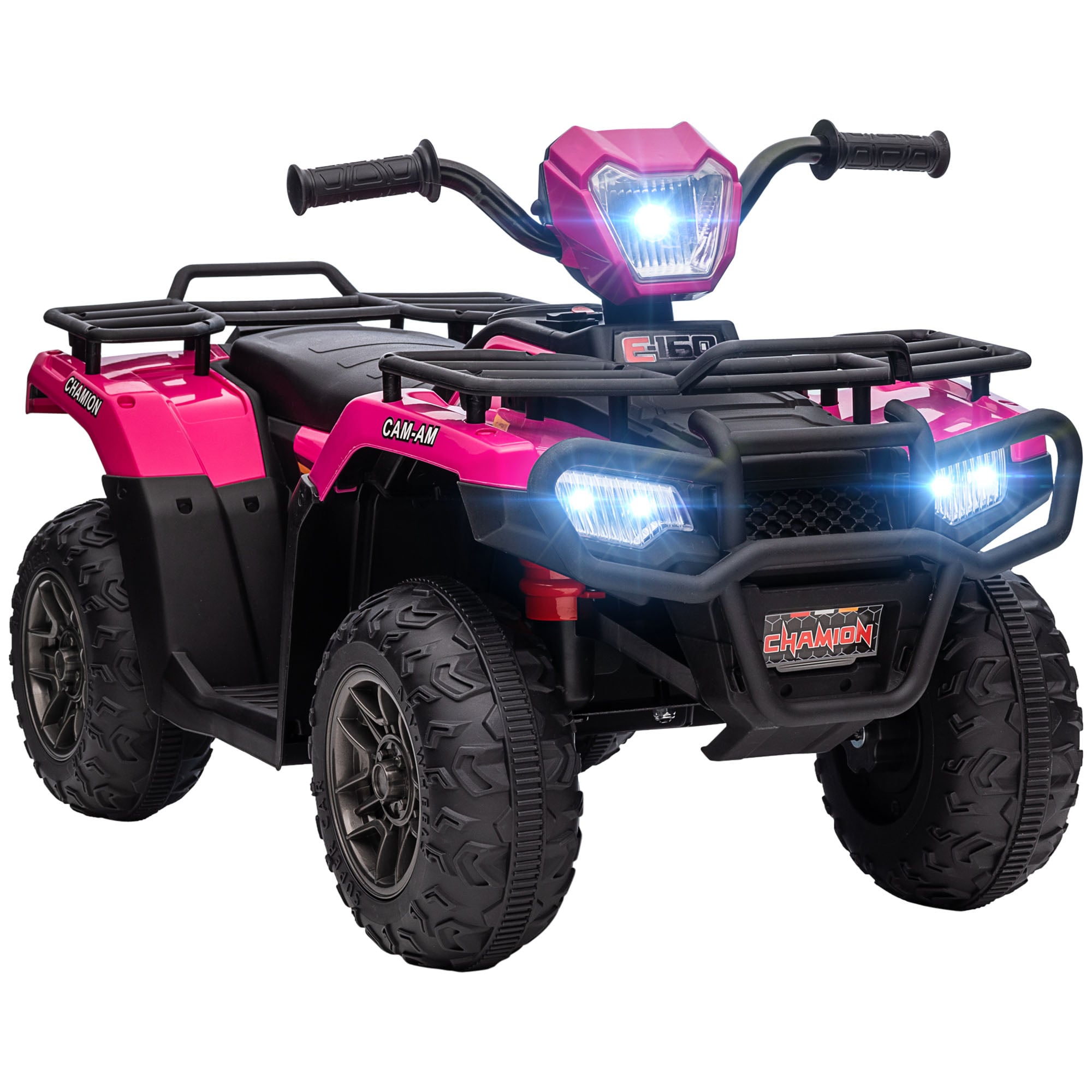 Bestcore 34.75-in Pink 12V Kids Electric Quad ATV with Twin Motors ...