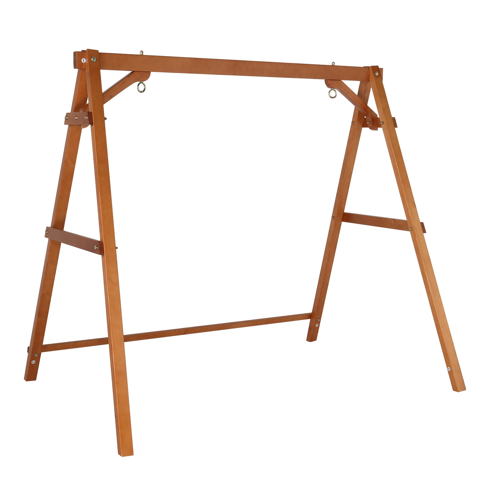 Outopee LO1G57000420 Wood swing stand 2 -person Brown Wood Outdoor Swing