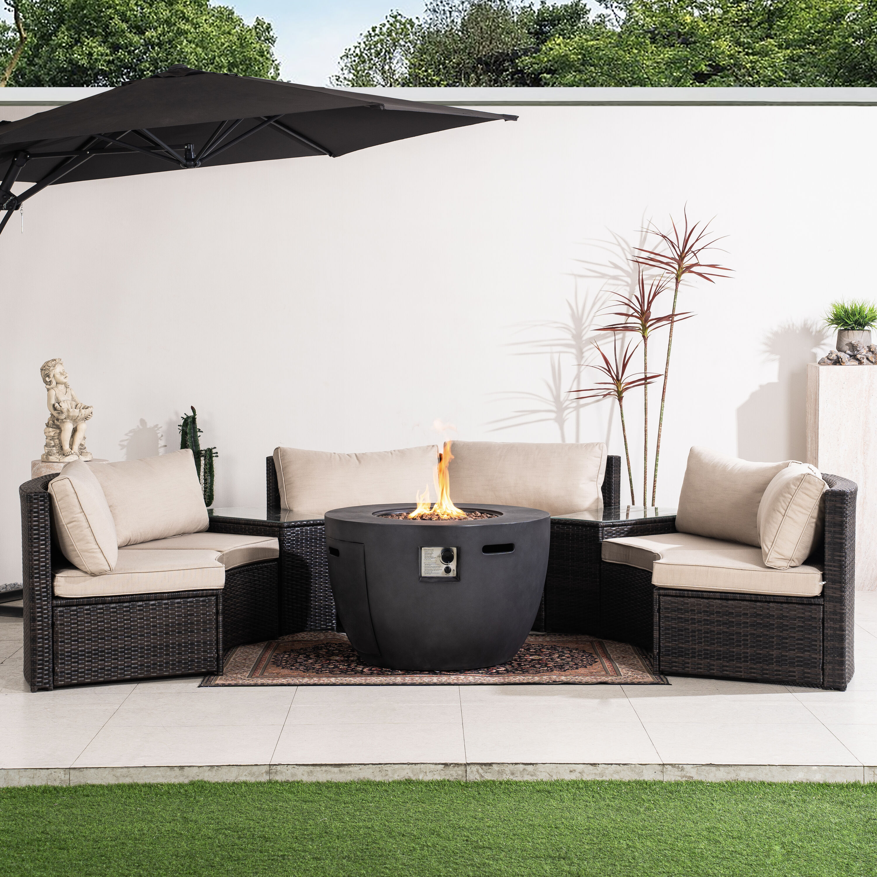 Direct Wicker DWG-2160DG1205BR Patio-Conversation-Sets - View #3