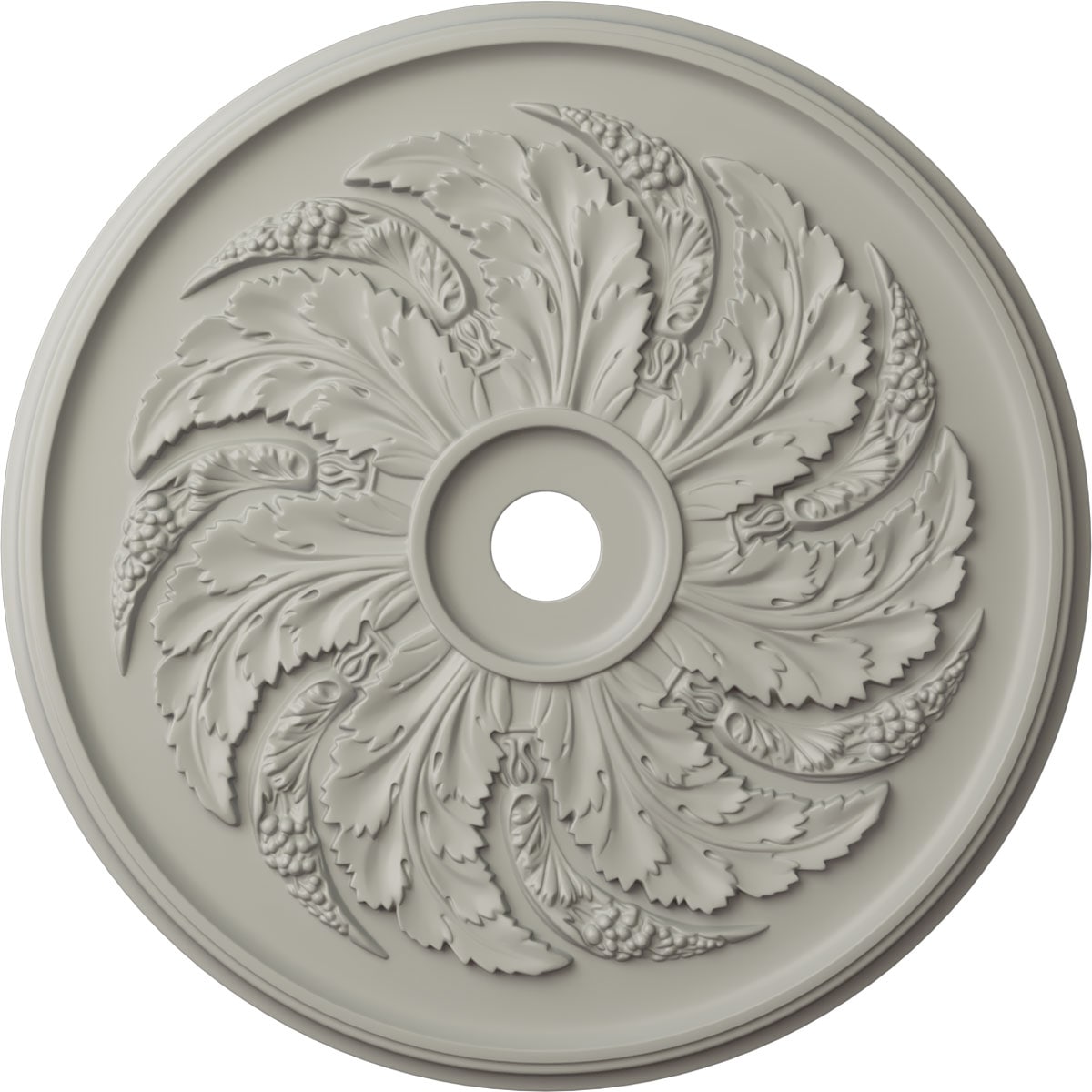 Ekena Millwork CM42SKPCF Sellek 42.125-in W x 42.125-in L Painted Pot Of Cream Polyurethane Whole Ceiling Medallion