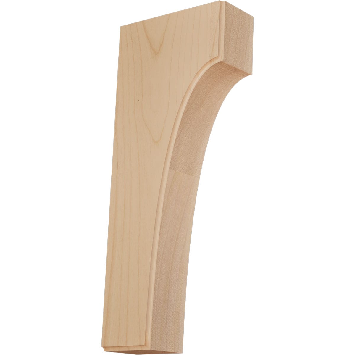 Ekena Millwork BKTW02X04X10CVAL Clarksville 1-3/4-in x 4-in x 10-in Alder Brown Wood Standard bracket