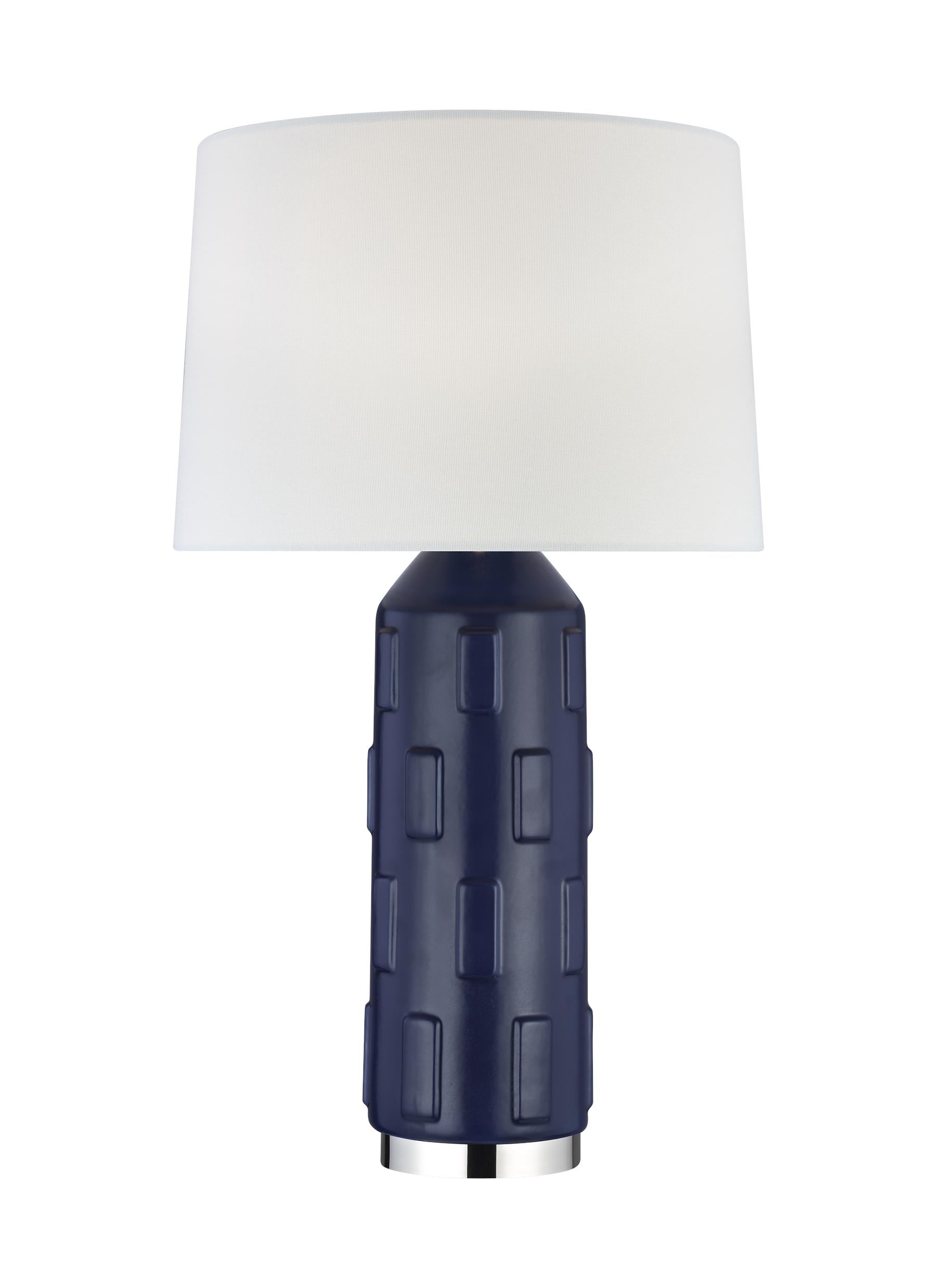 Generation Lighting CT1081IND1 Morada Indigo On/Off Switch Table Lamp with Linen Shade