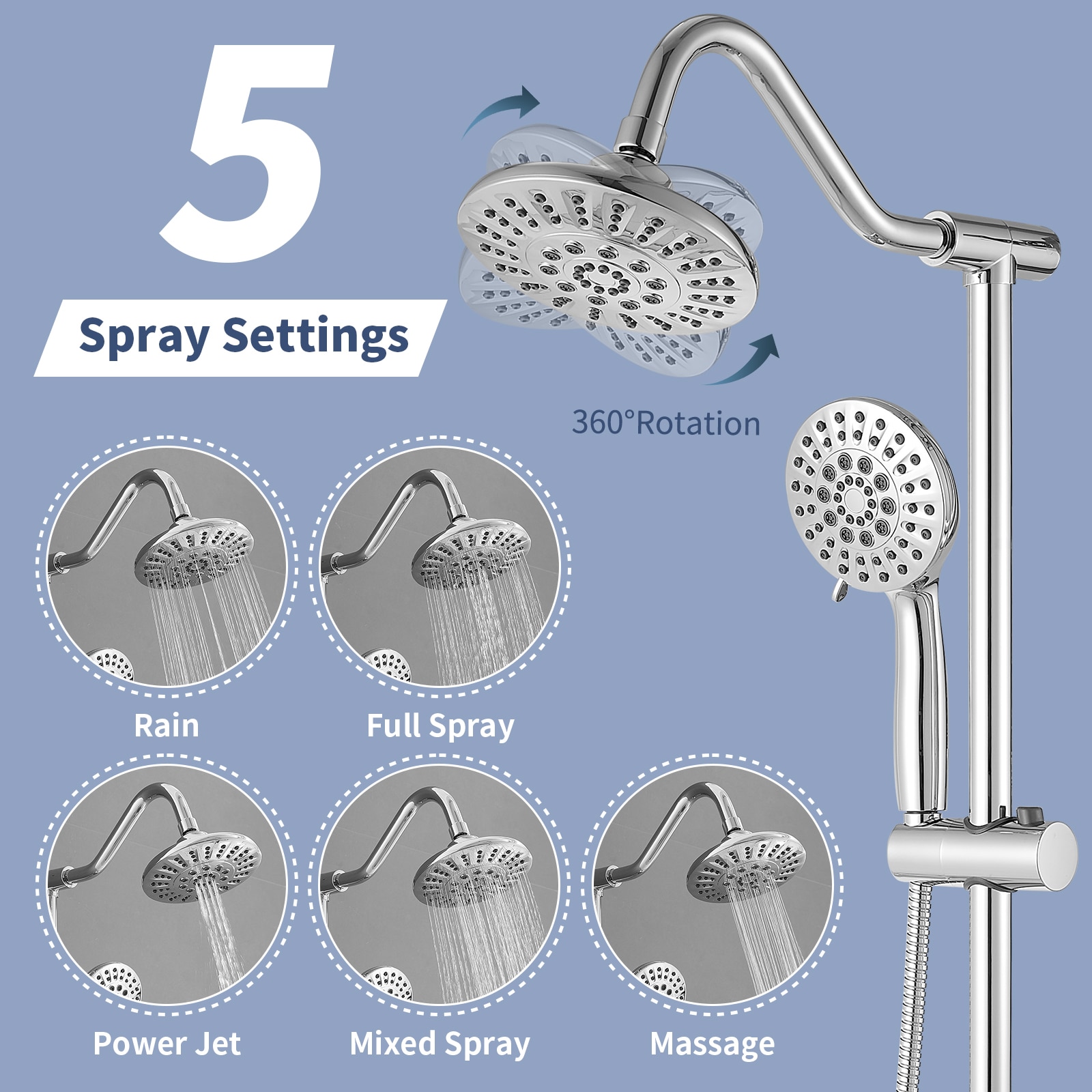 BWE A-9H-7805-C Showerhead-Bar-Panels - View #6