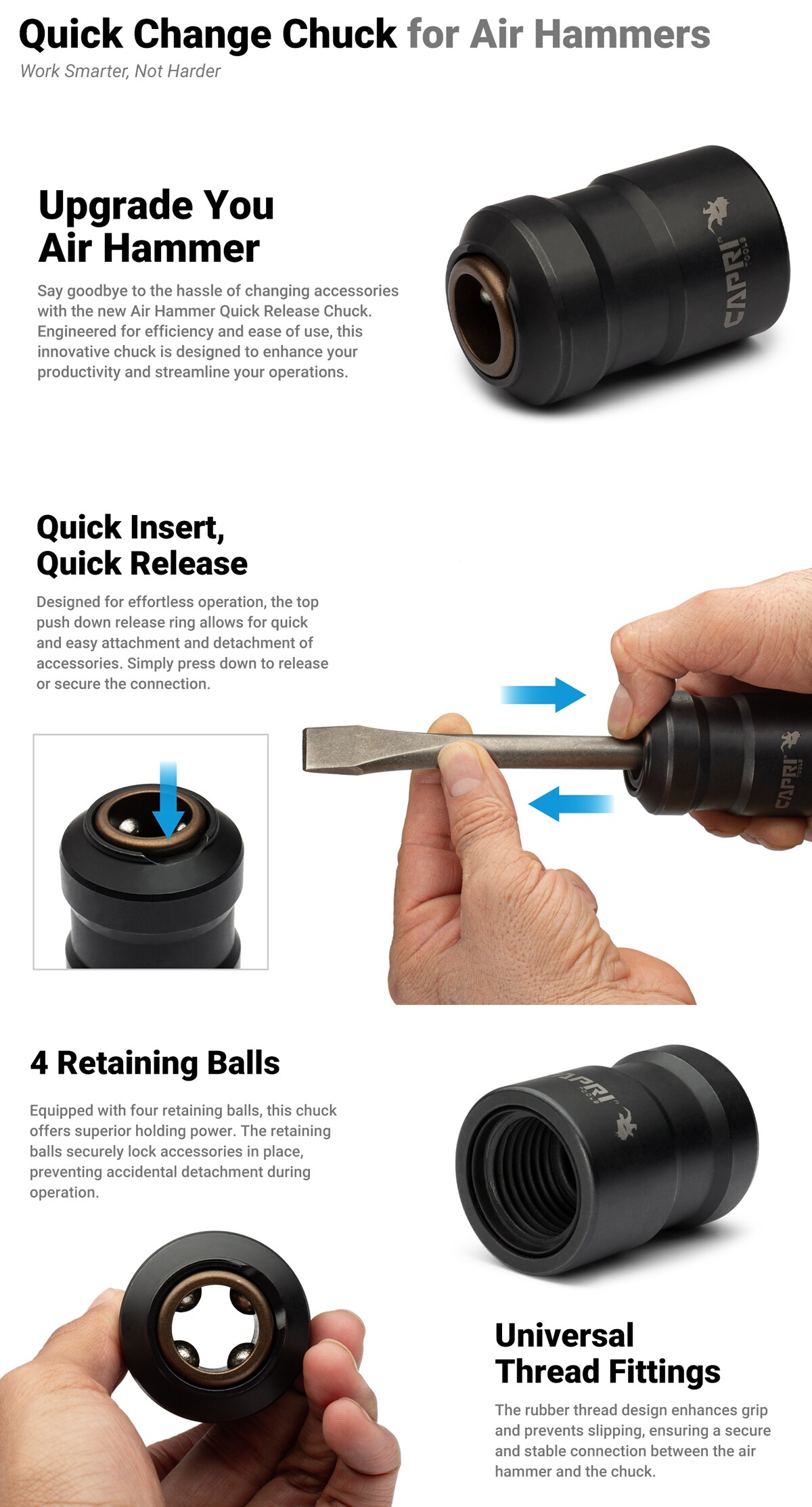 Capri Tools CP34805 Air-Blowguns-Airchucks - View #6