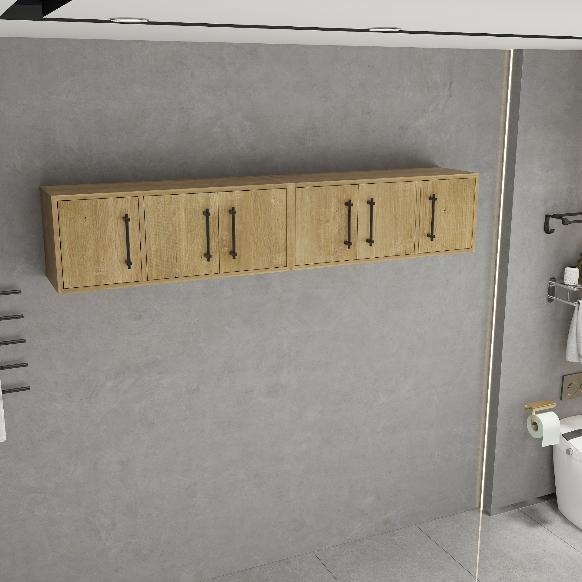 BV Better Vanity VICTORIA72TC-OAK Bathroom-Wall-Cabinets - View #4