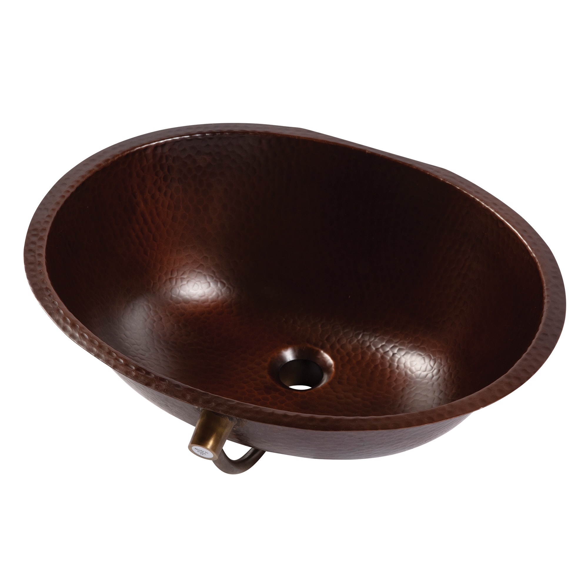 SINKOLOGY SB207-19AG Freud Copper Undermount Oval Rustic Aged Copper Bathroom Sink ( 15.5-in x 19-in )