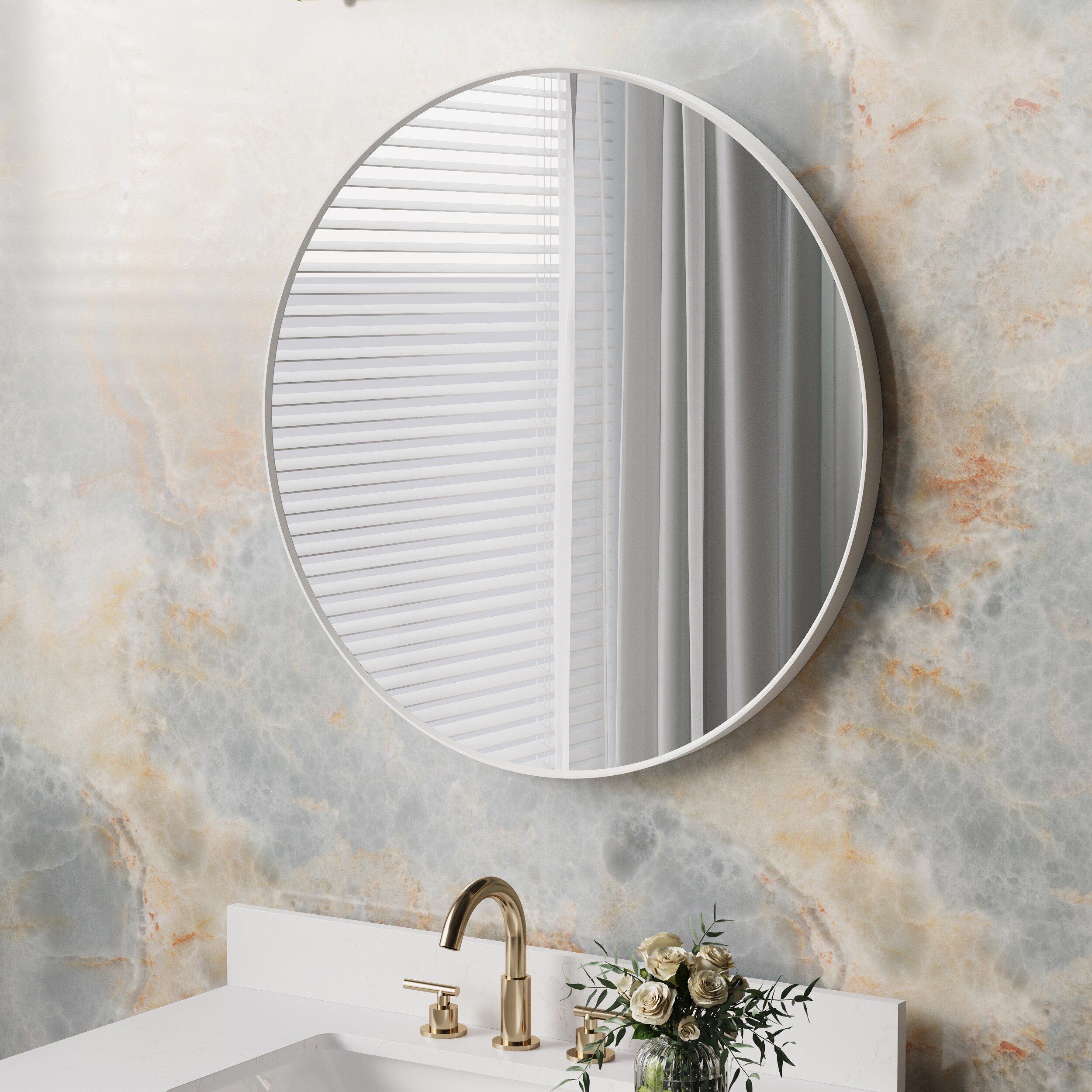 WELLFOR R1MR3232WT Framed-Bath-Mirrors - View #3