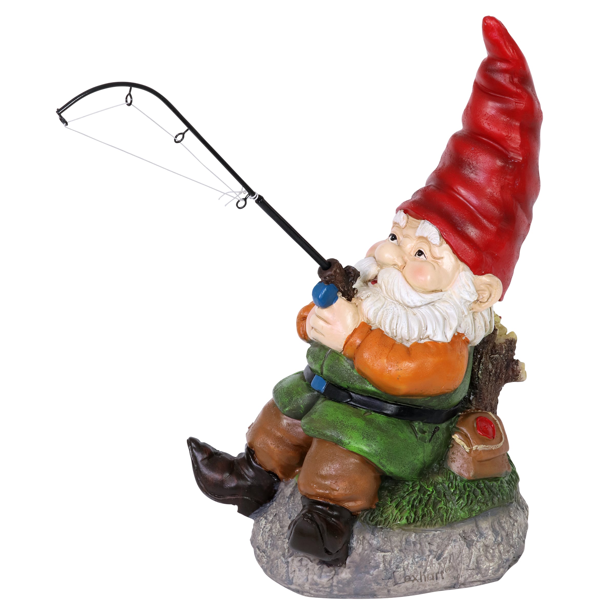 Exhart Fishing Gnome Garden Statue